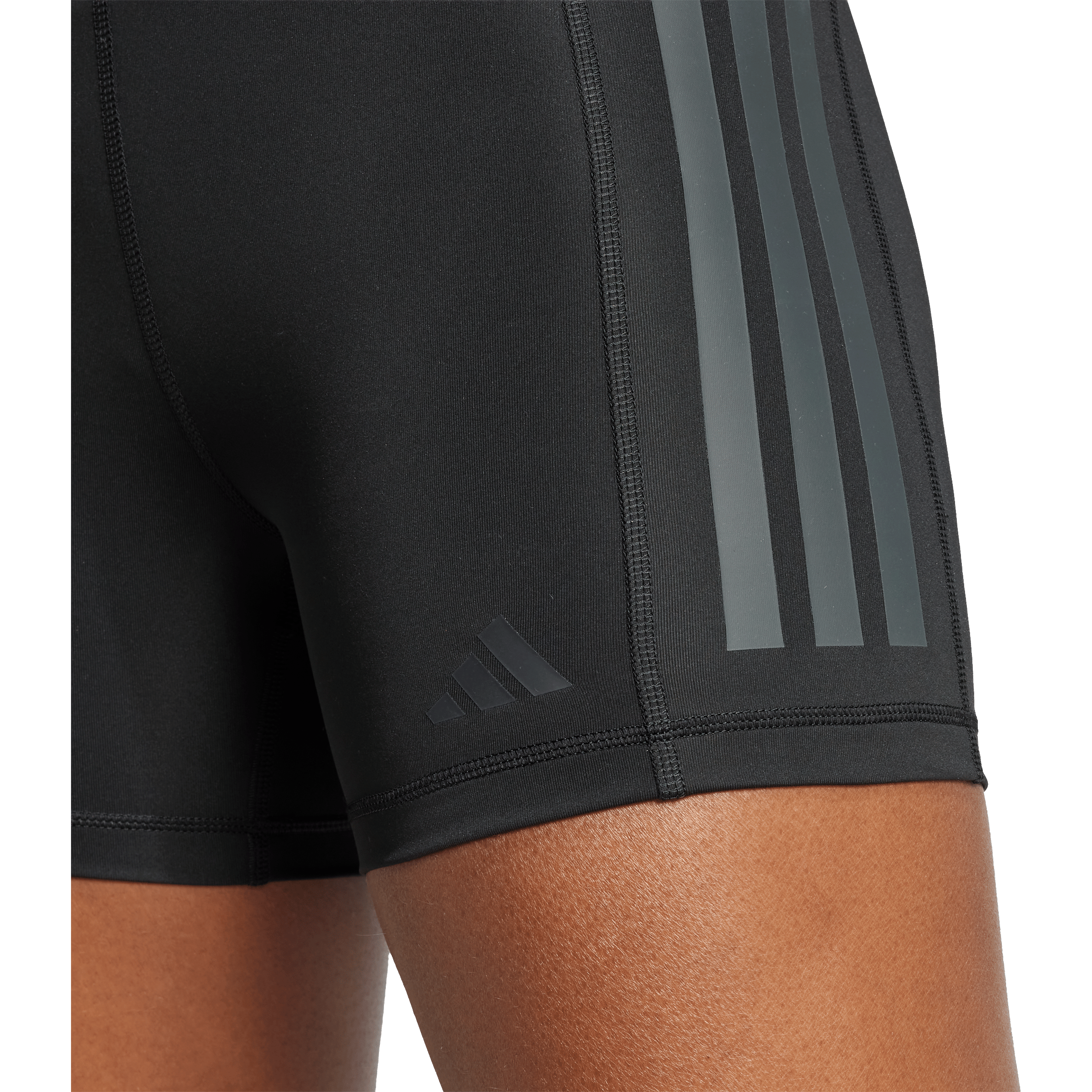 Womens adidas Optimé 3-Stripes 1/4 Short Leggings