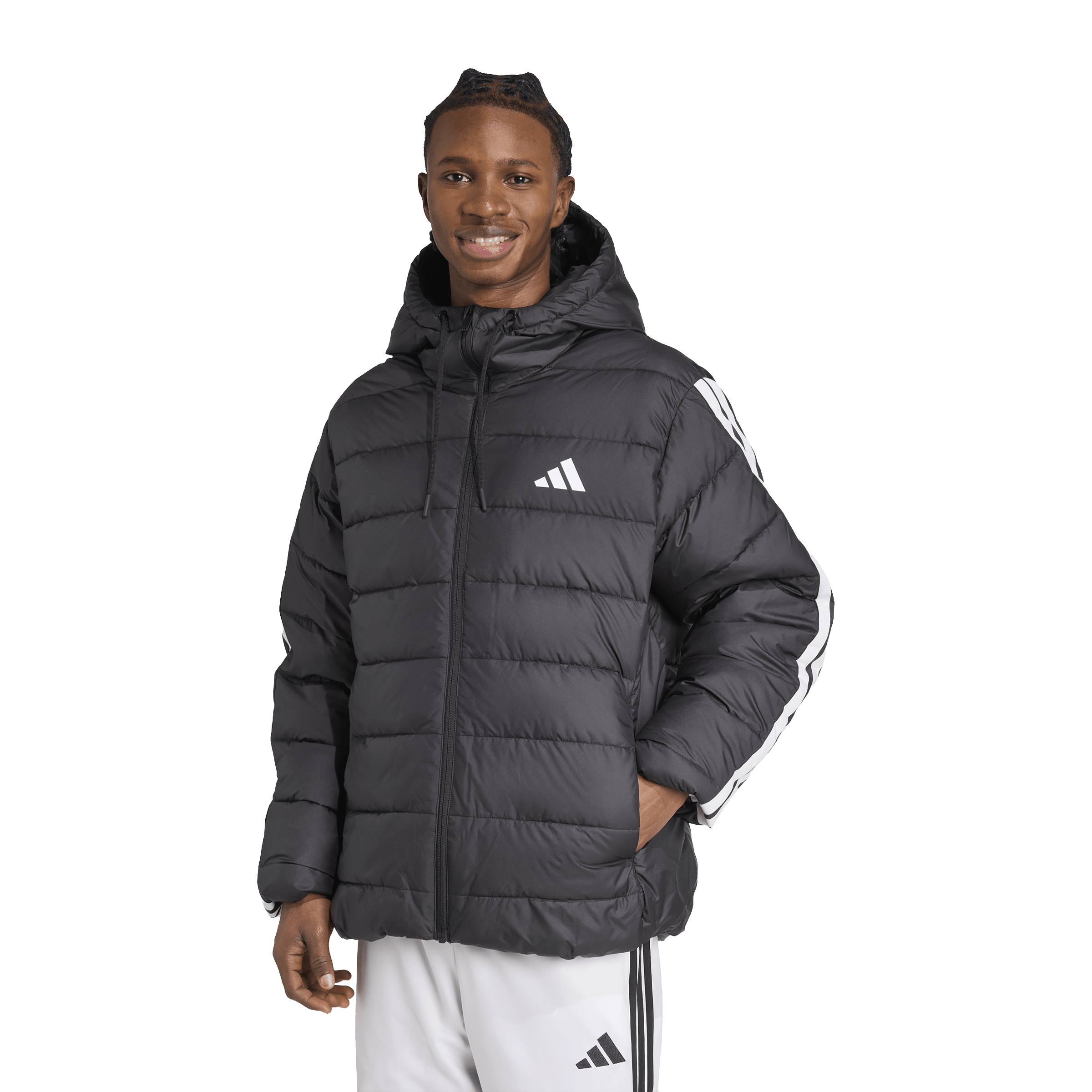 Mens adidas Essentials CLIMAWARM 3-Stripes Synthetic Down Jacket
