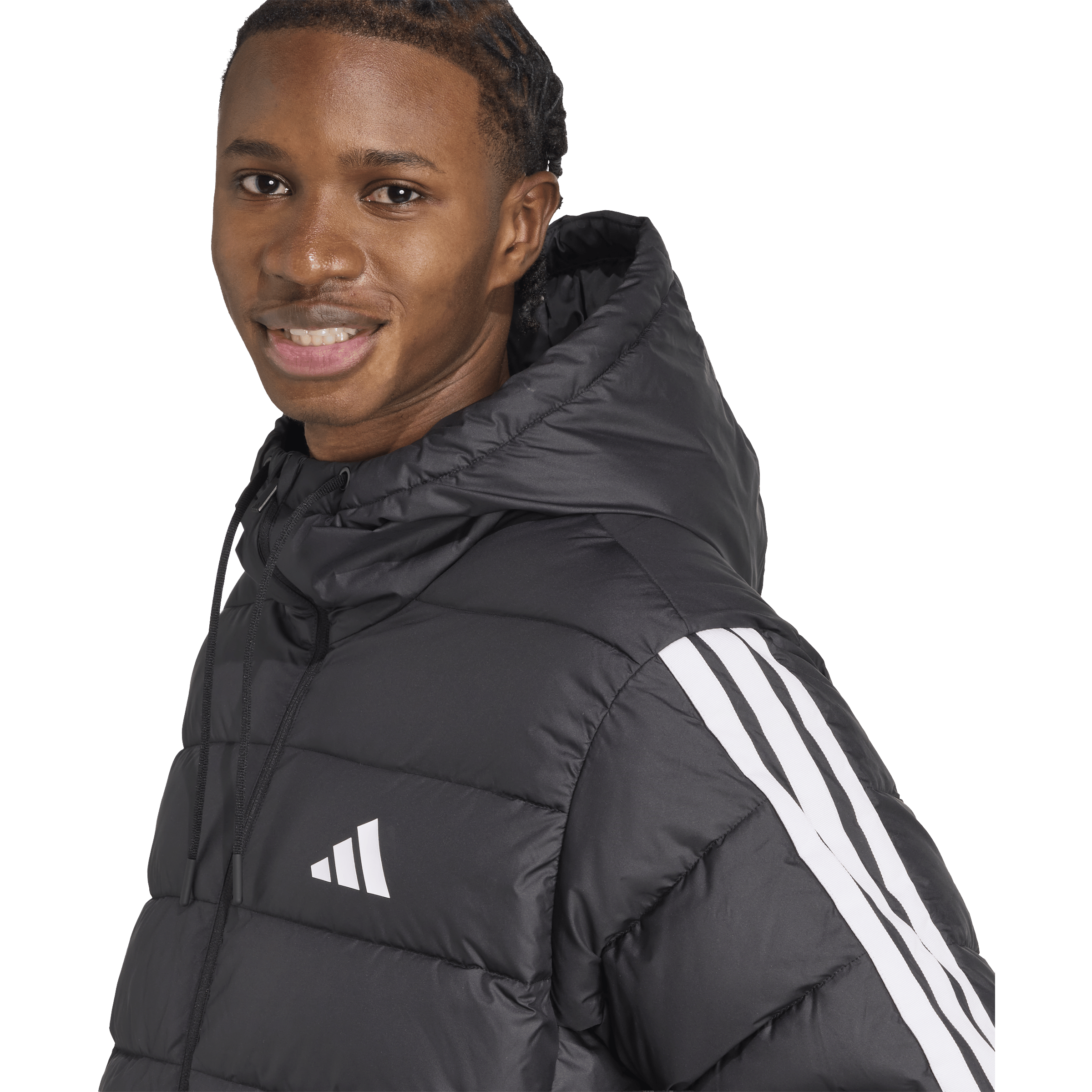 Mens adidas Essentials CLIMAWARM 3-Stripes Synthetic Down Jacket