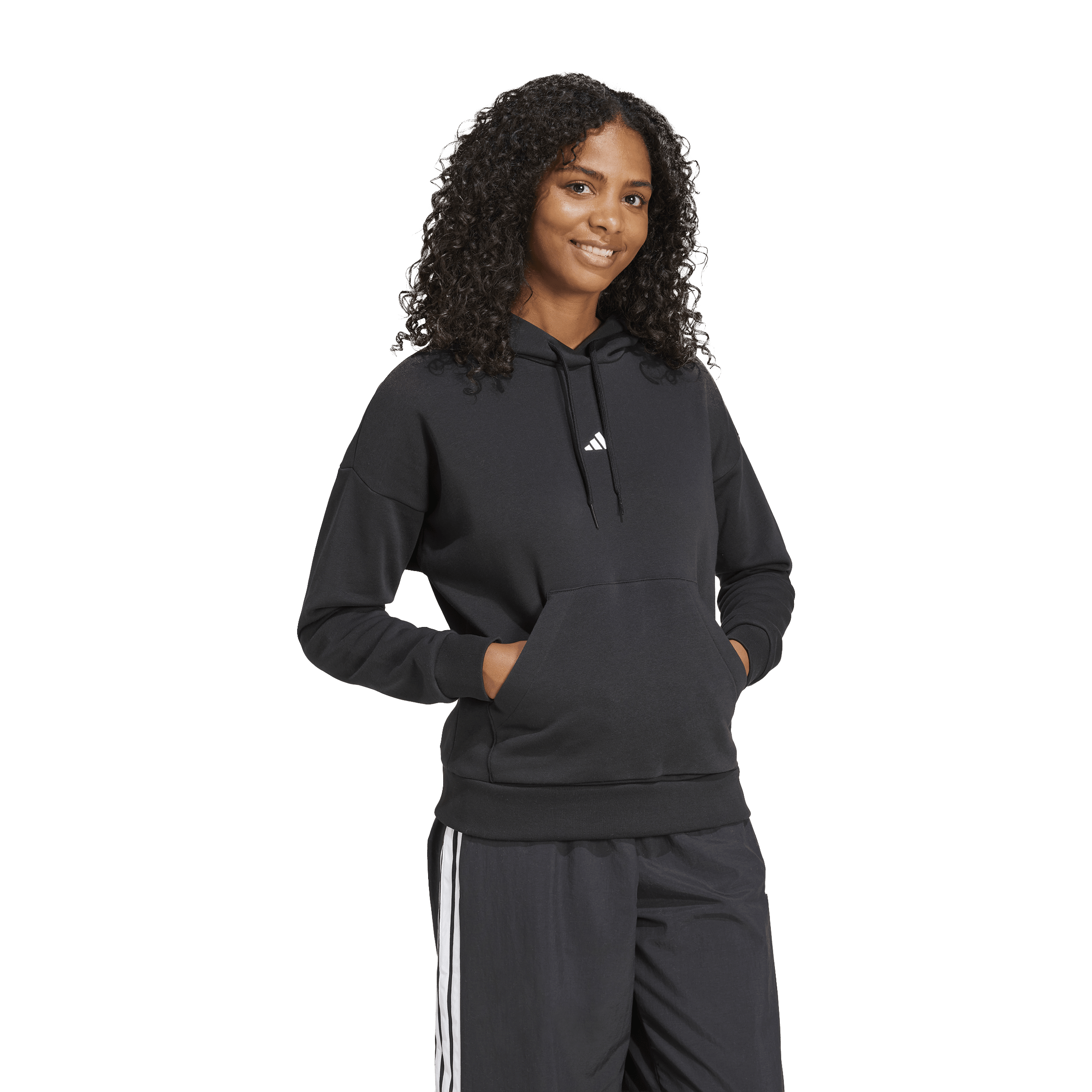 Womens adidas Essentials Small Logo Feel Cozy Hoodie