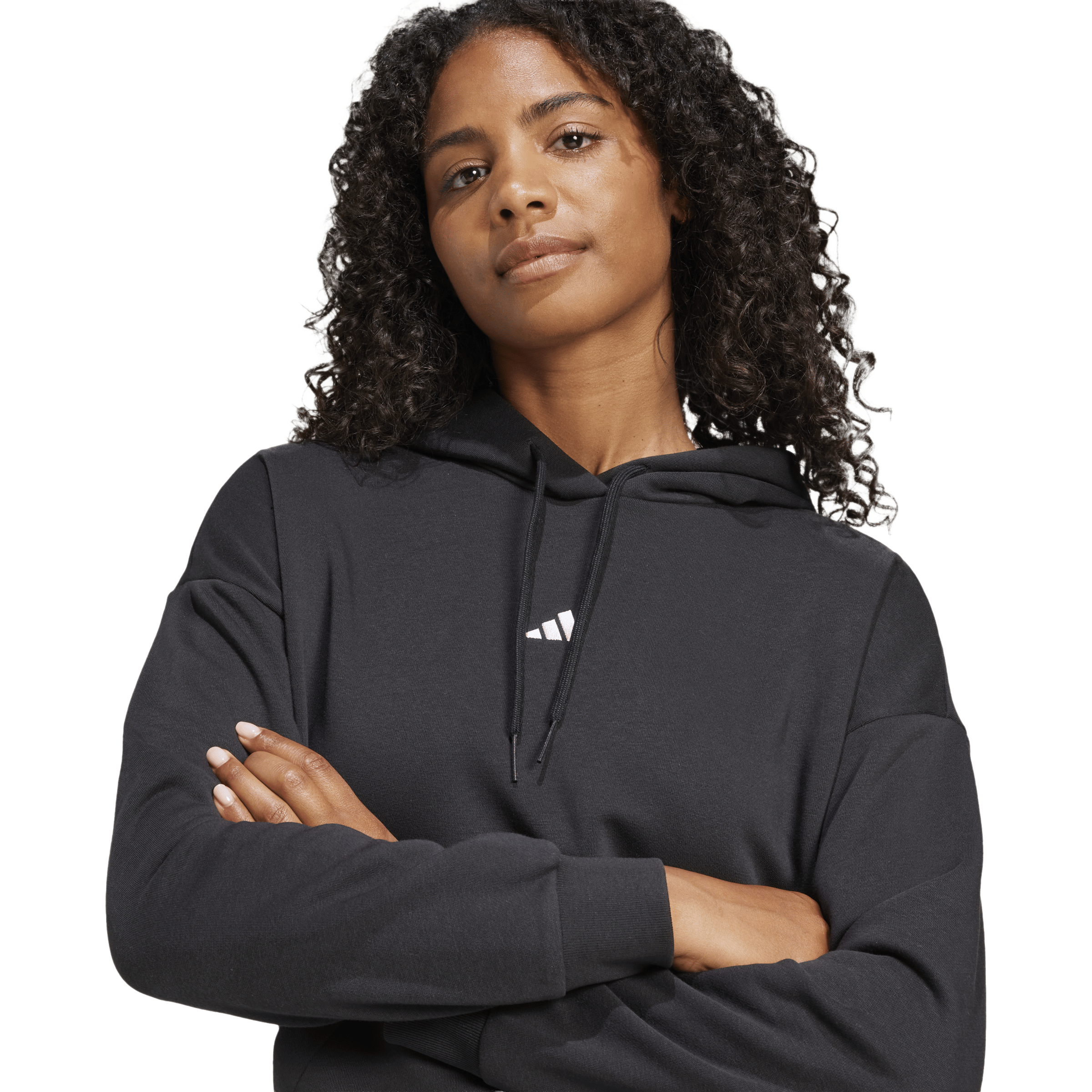 Womens adidas Essentials Small Logo Feel Cozy Hoodie