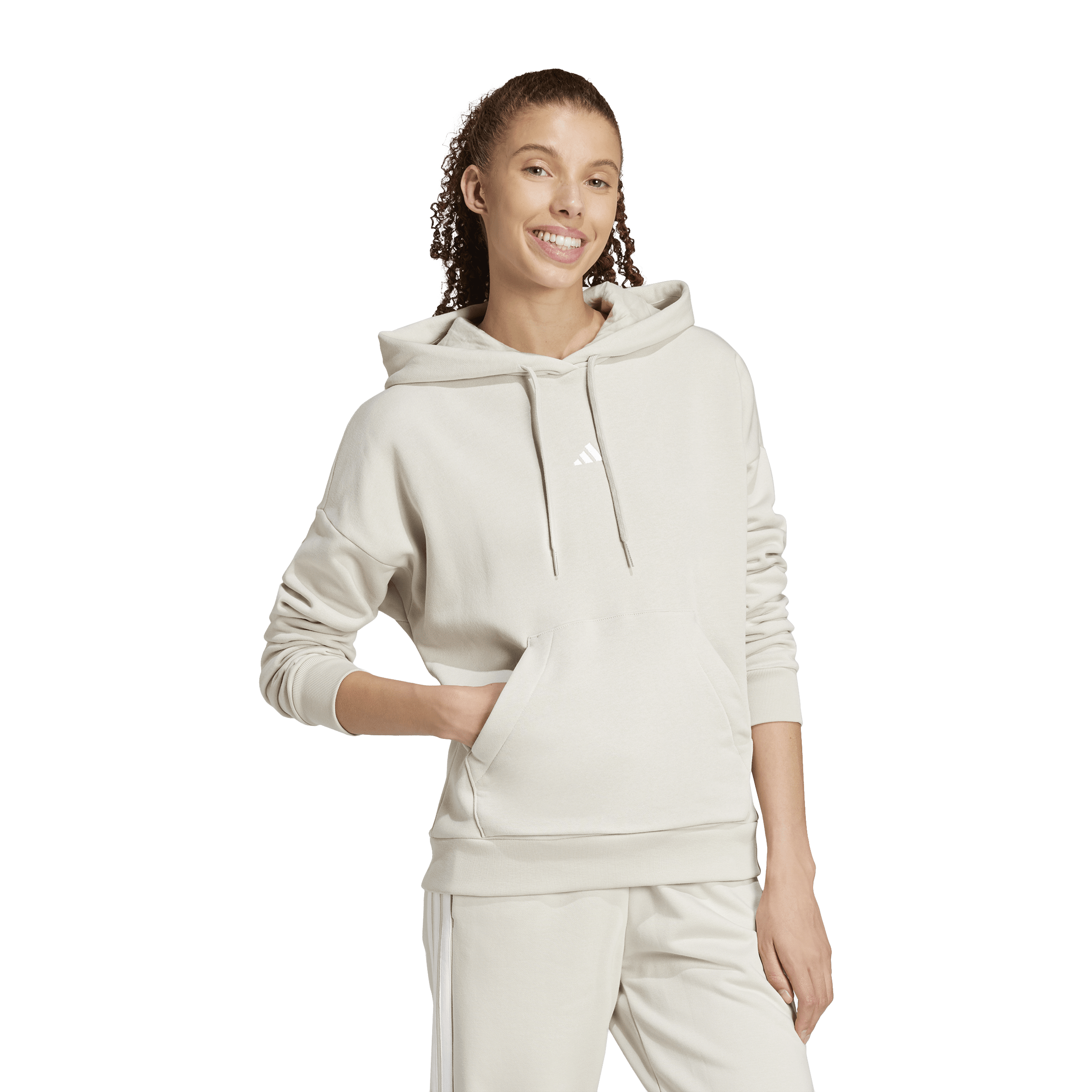 Womens adidas Essentials Small Logo Feel Cozy Hoodie