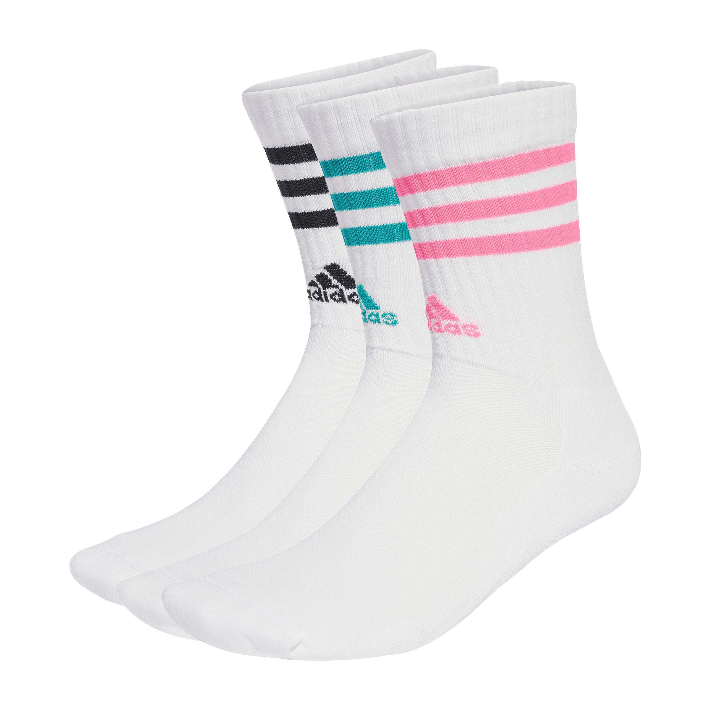 Unisex adidas 3-Stripes Cushioned (3pk) Crew Socks