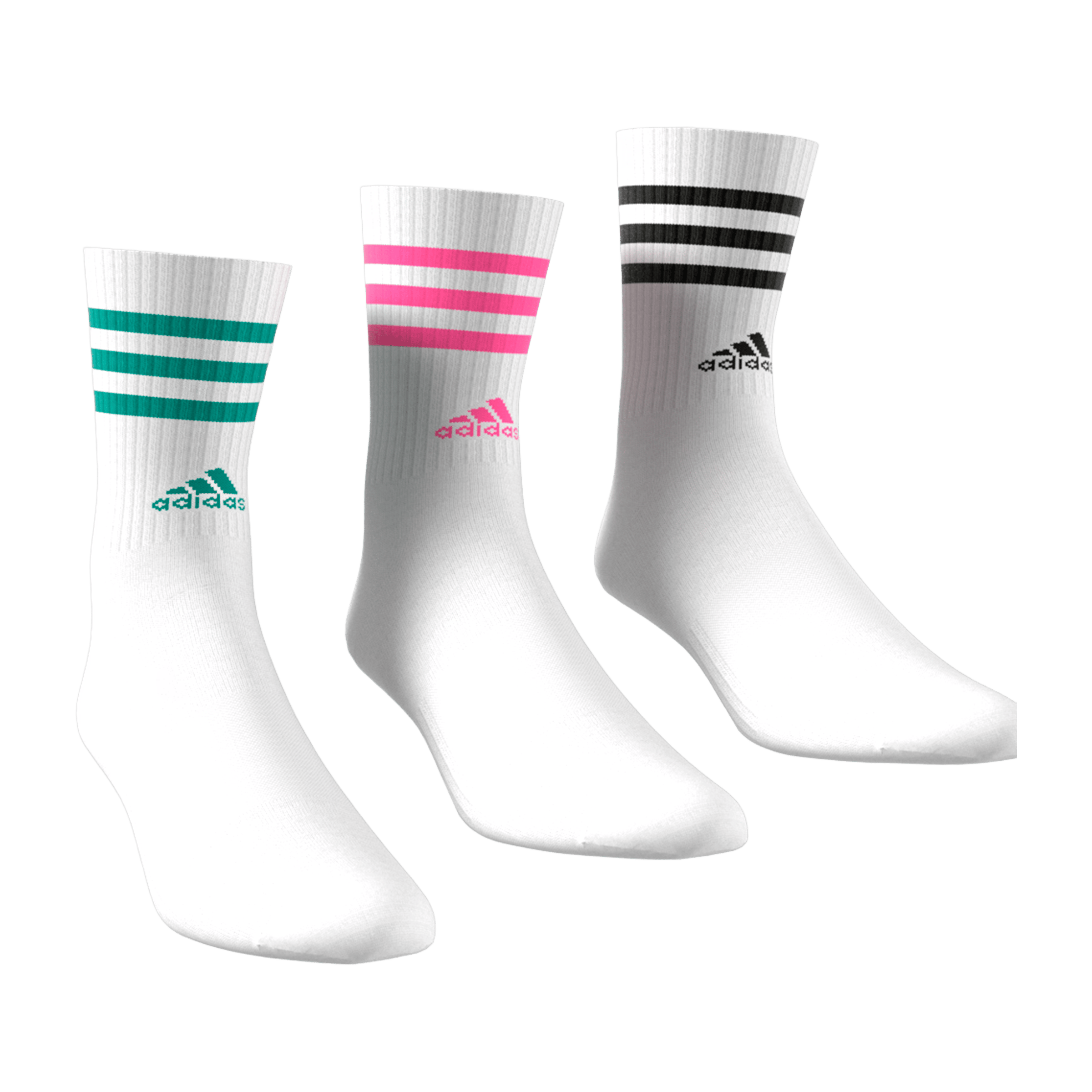 Unisex adidas 3-Stripes Cushioned (3pk) Crew Socks