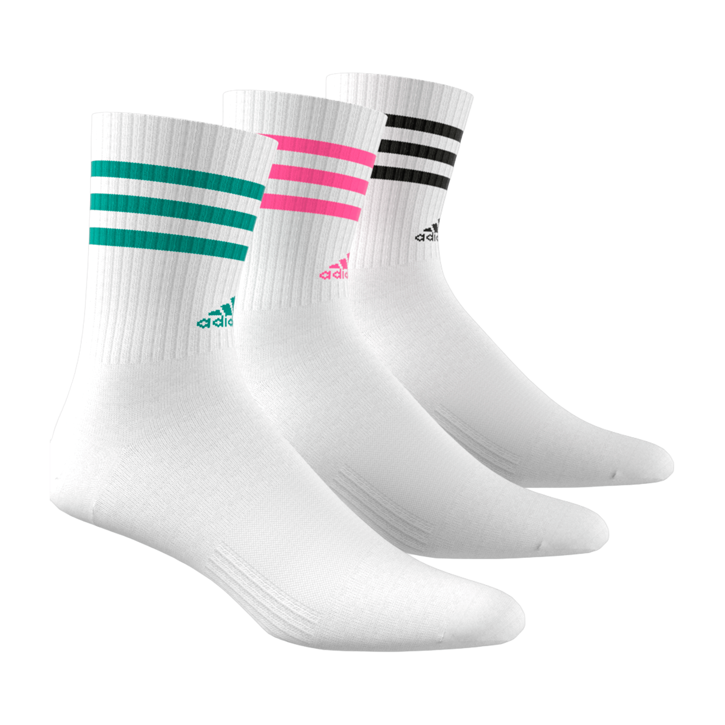 Unisex adidas 3-Stripes Cushioned (3pk) Crew Socks