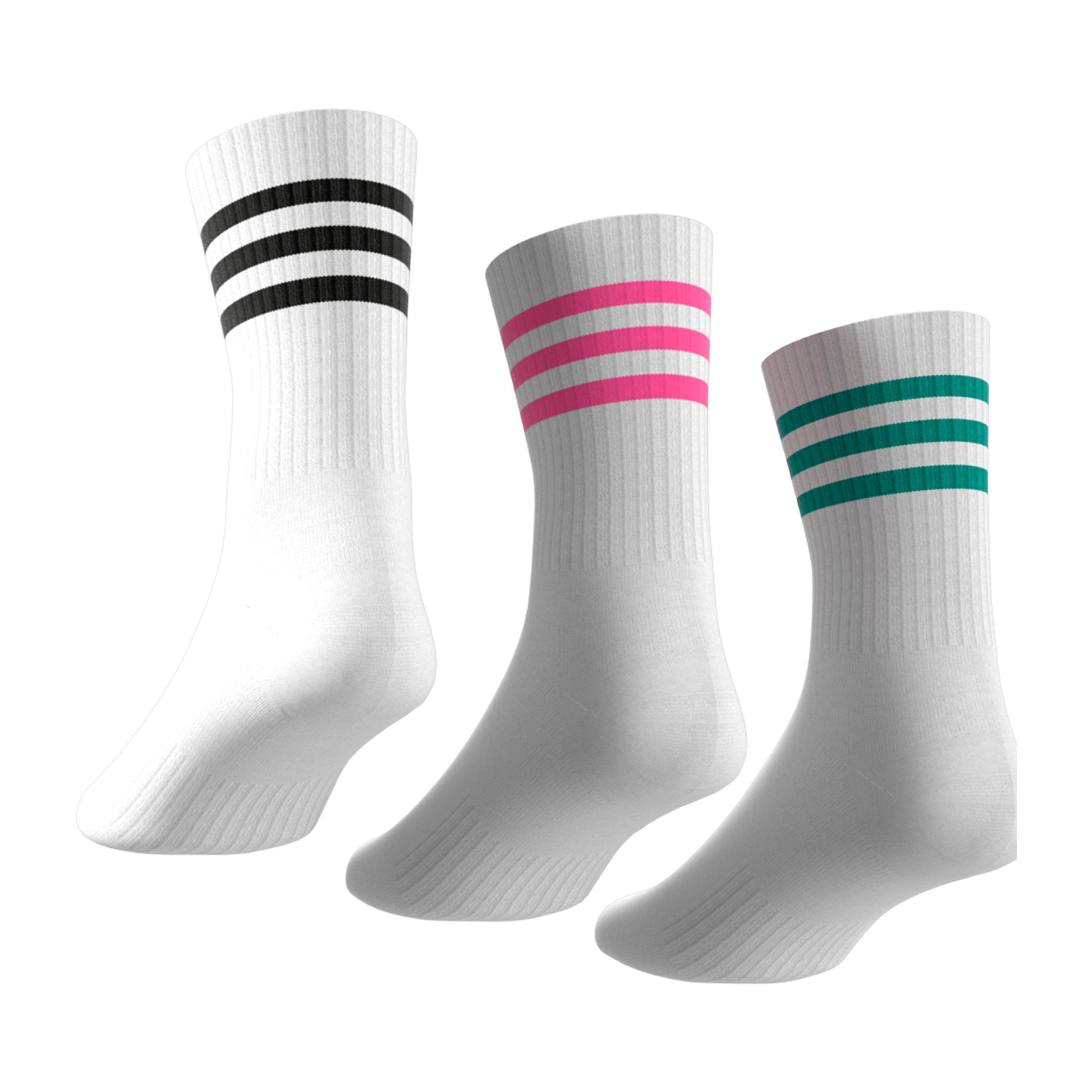 Unisex adidas 3-Stripes Cushioned (3pk) Crew Socks