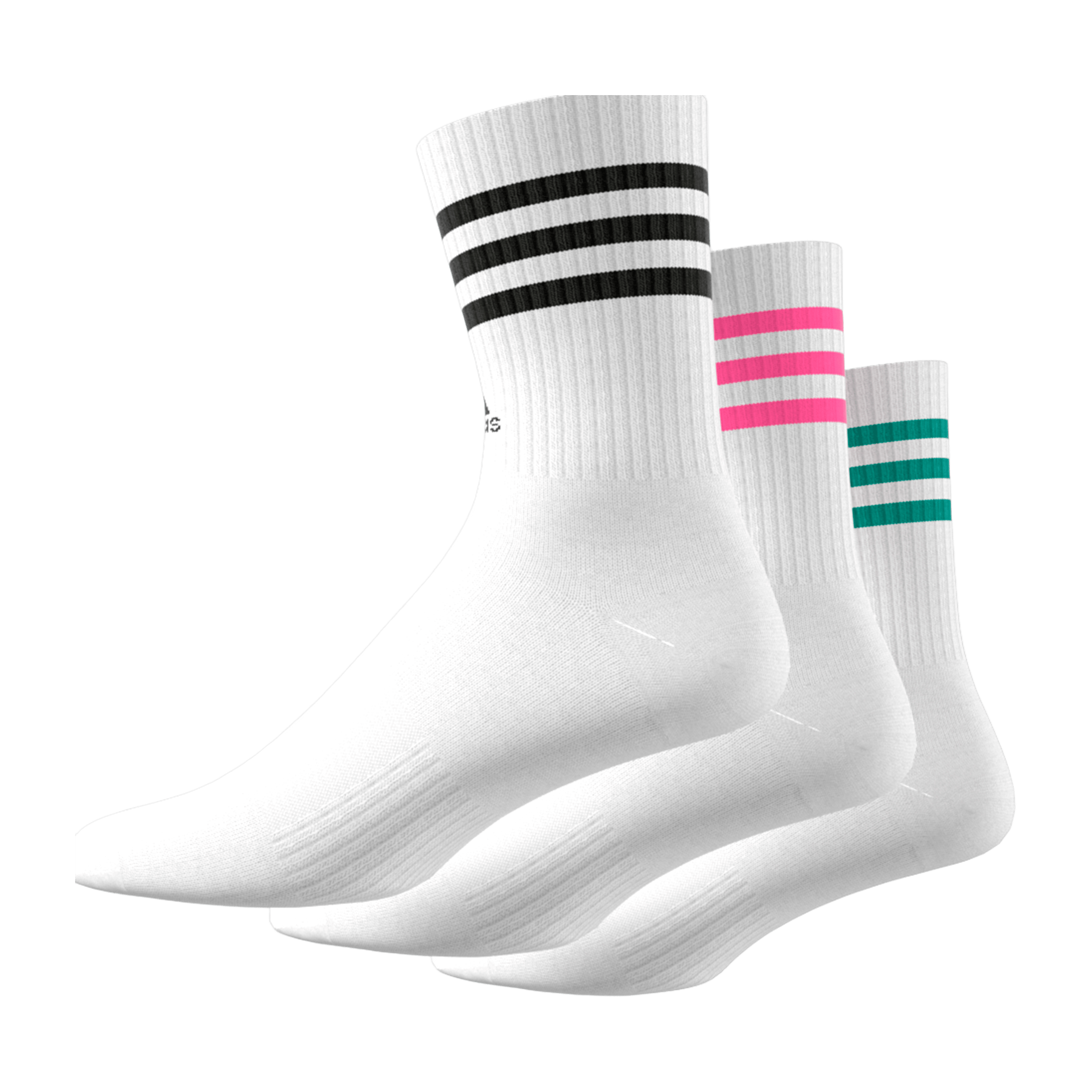 Unisex adidas 3-Stripes Cushioned (3pk) Crew Socks
