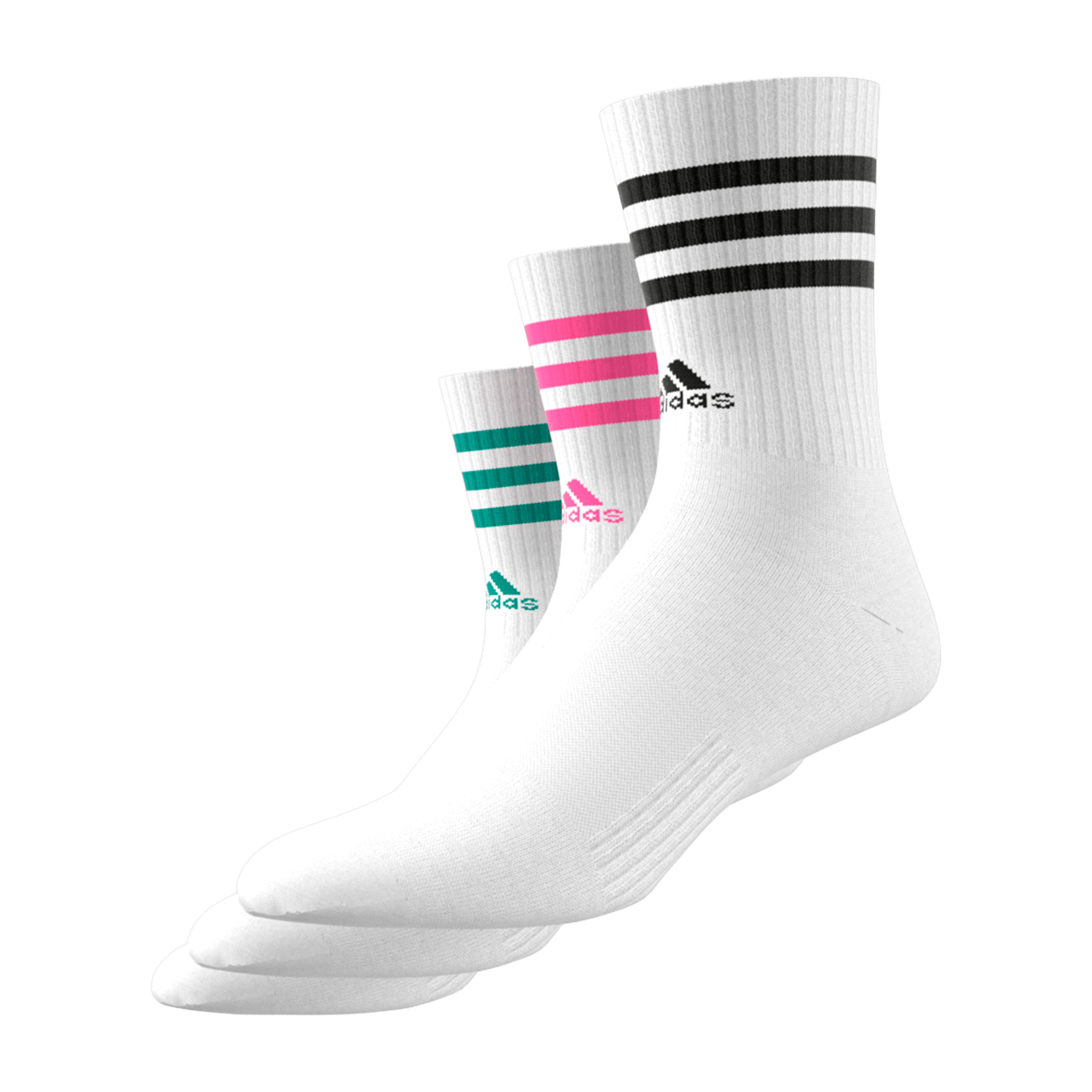 Unisex adidas 3-Stripes Cushioned (3pk) Crew Socks