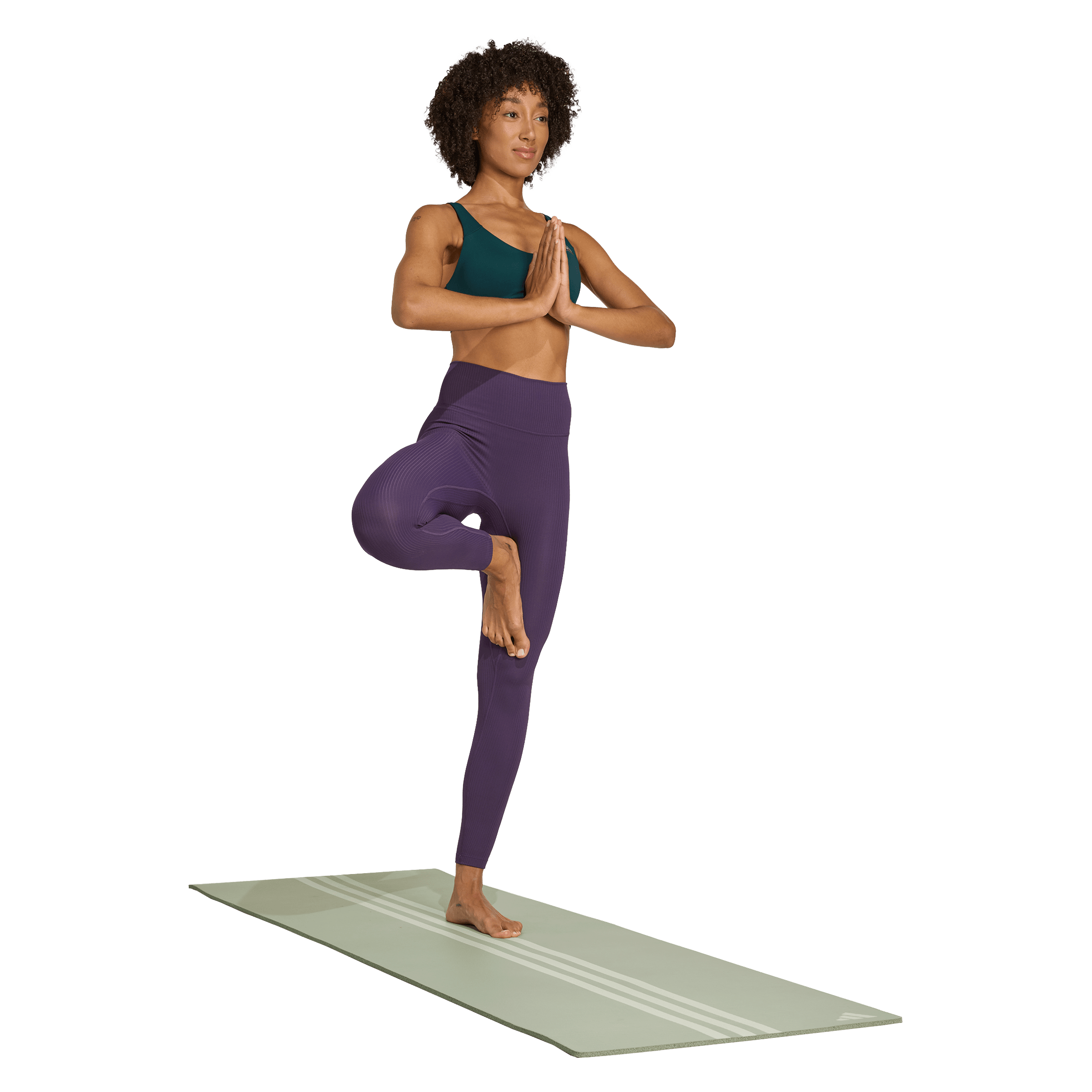 Womens adidas All Me Rib (7/8 length) Leggings