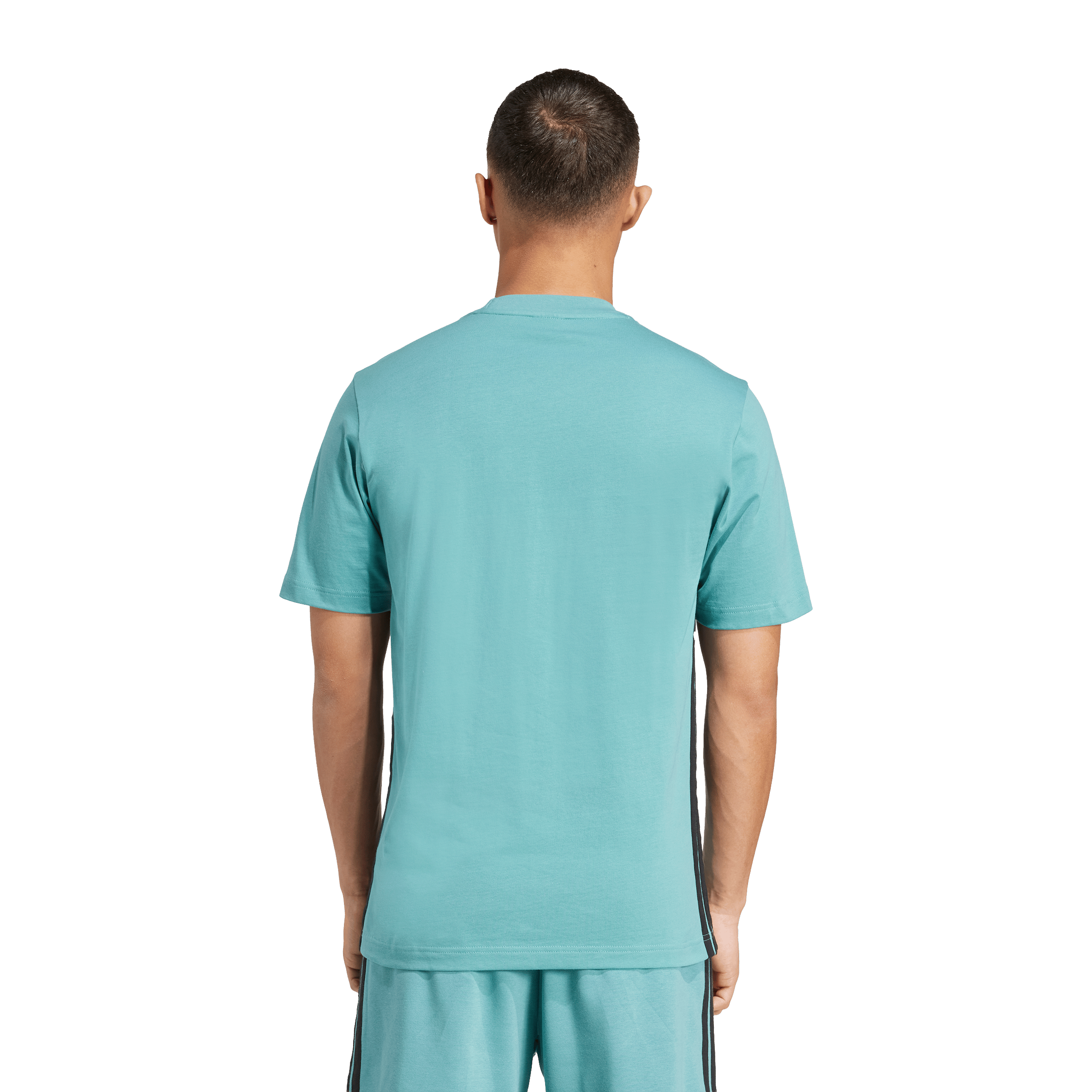 Mens adidas Essentials 3-Stripes Single Jersey Tee