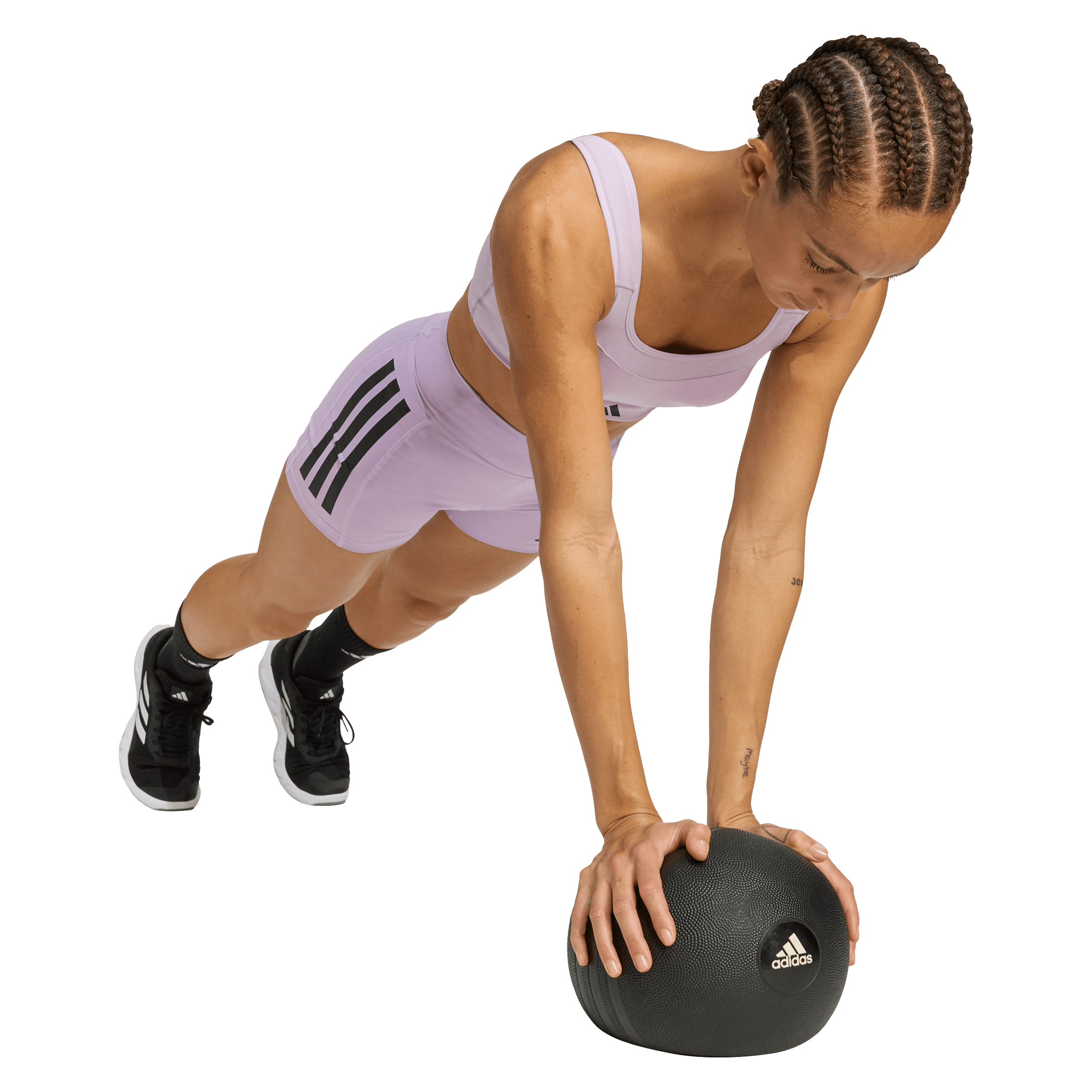 Womens adidas Optimé 3-Stripes 1/4 Short Leggings