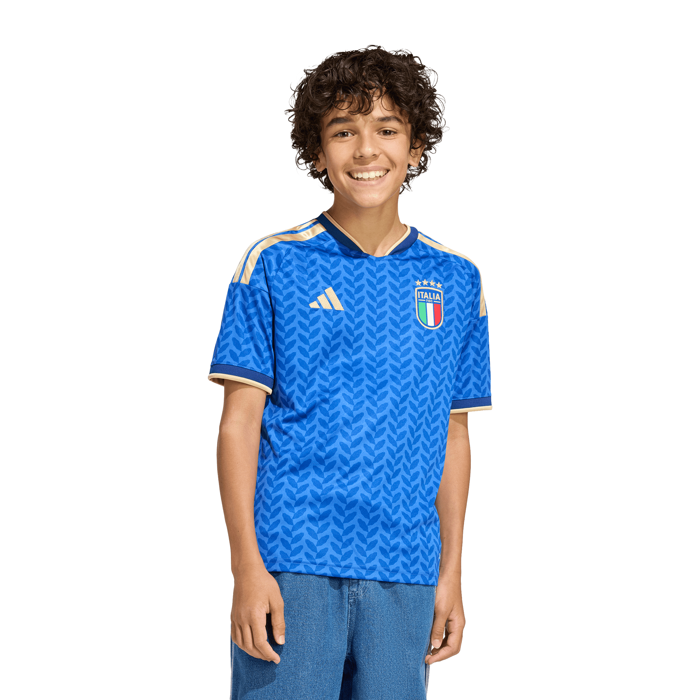 Kids adidas Italy 26 Home Replica Football Jersey
