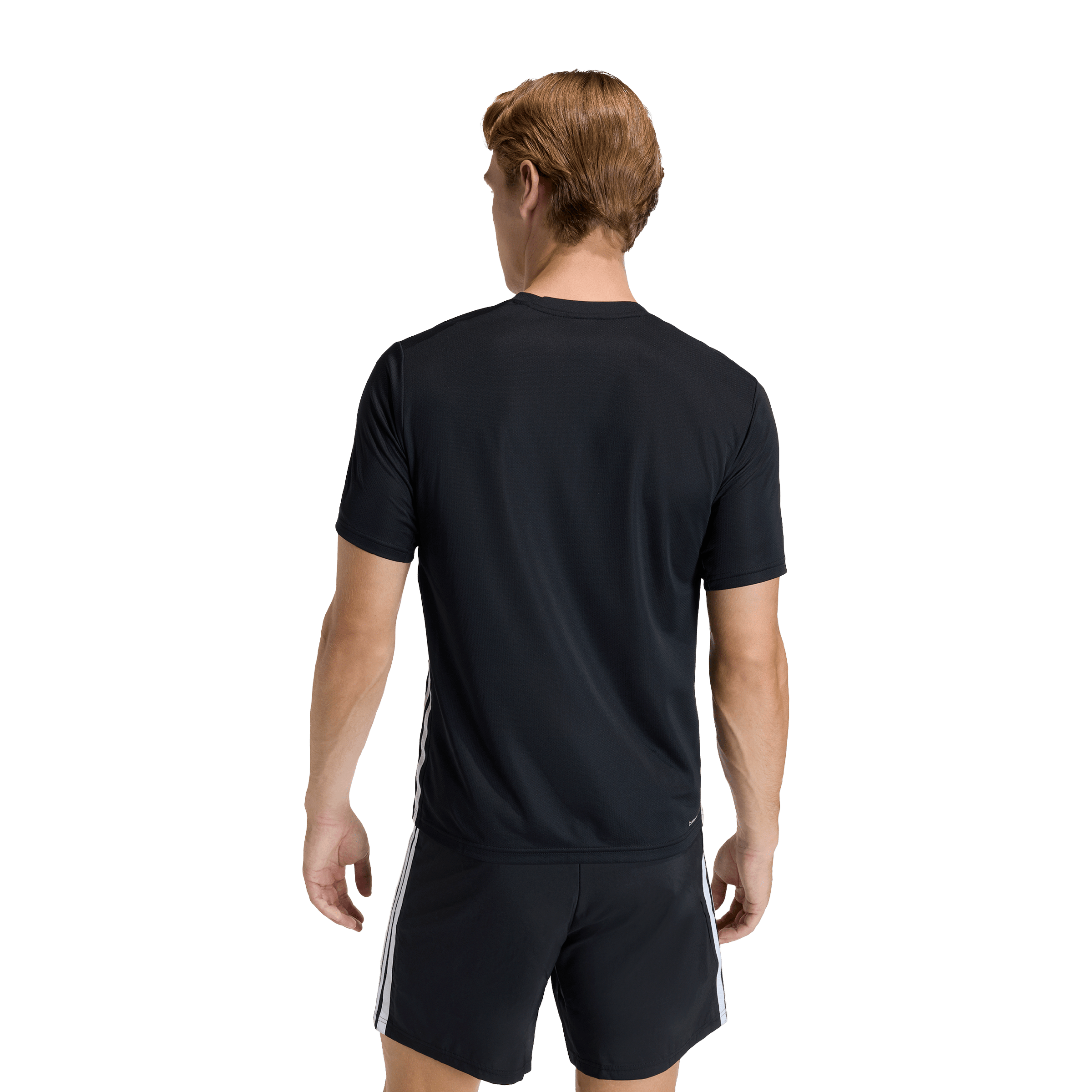 Mens adidas Workout Essentials Base 3-Stripes Tee