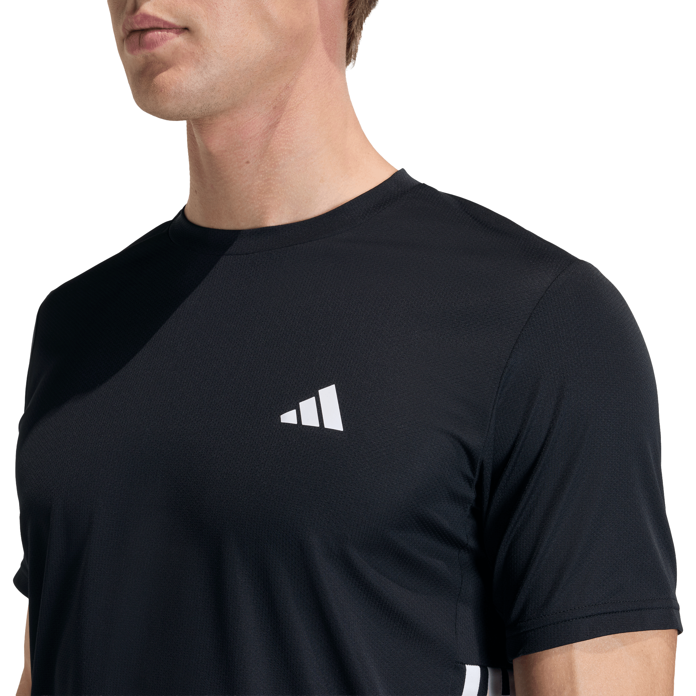 Mens adidas Workout Essentials Base 3-Stripes Tee