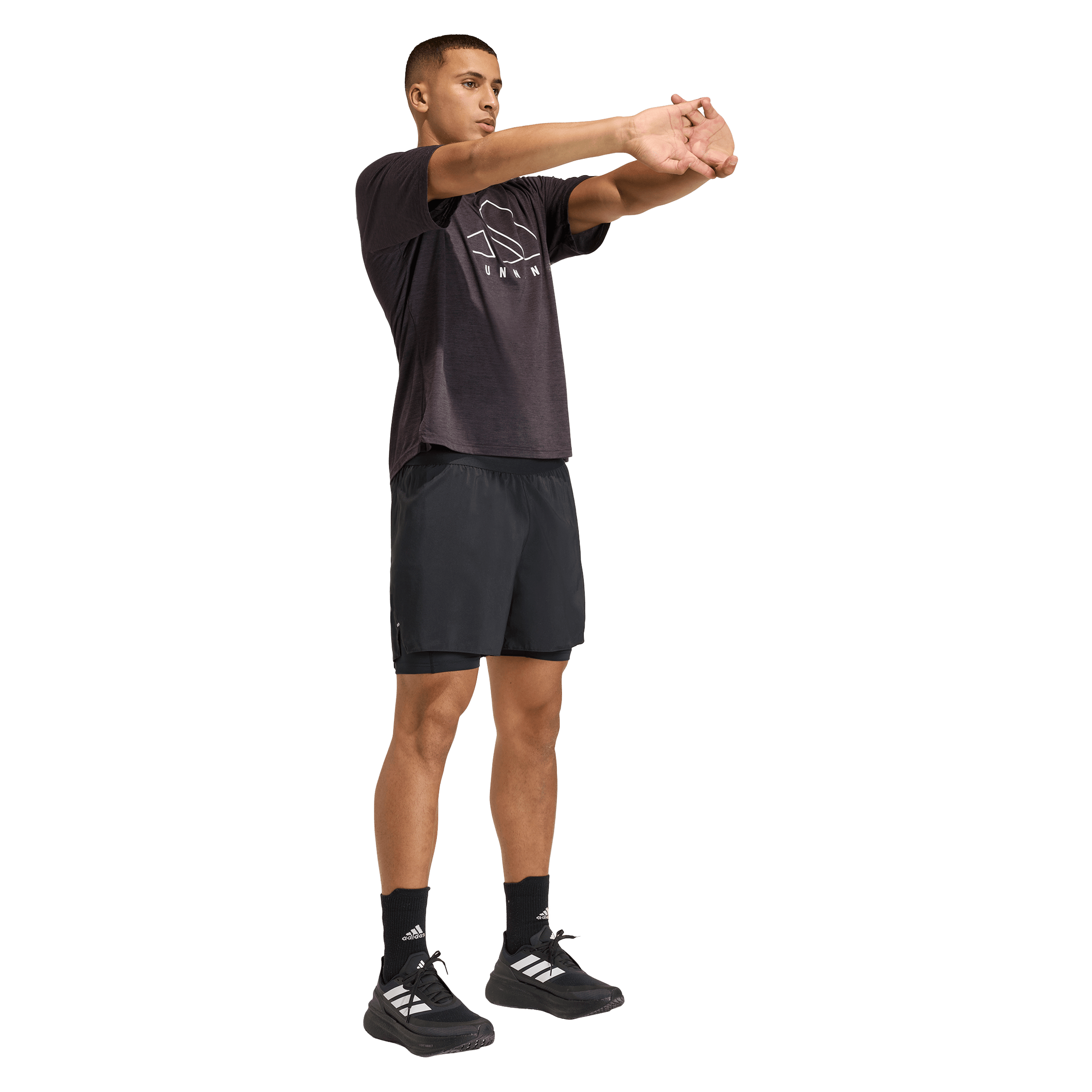 Mens adidas Adi365 Running Essentials 2-in-1 Shorts