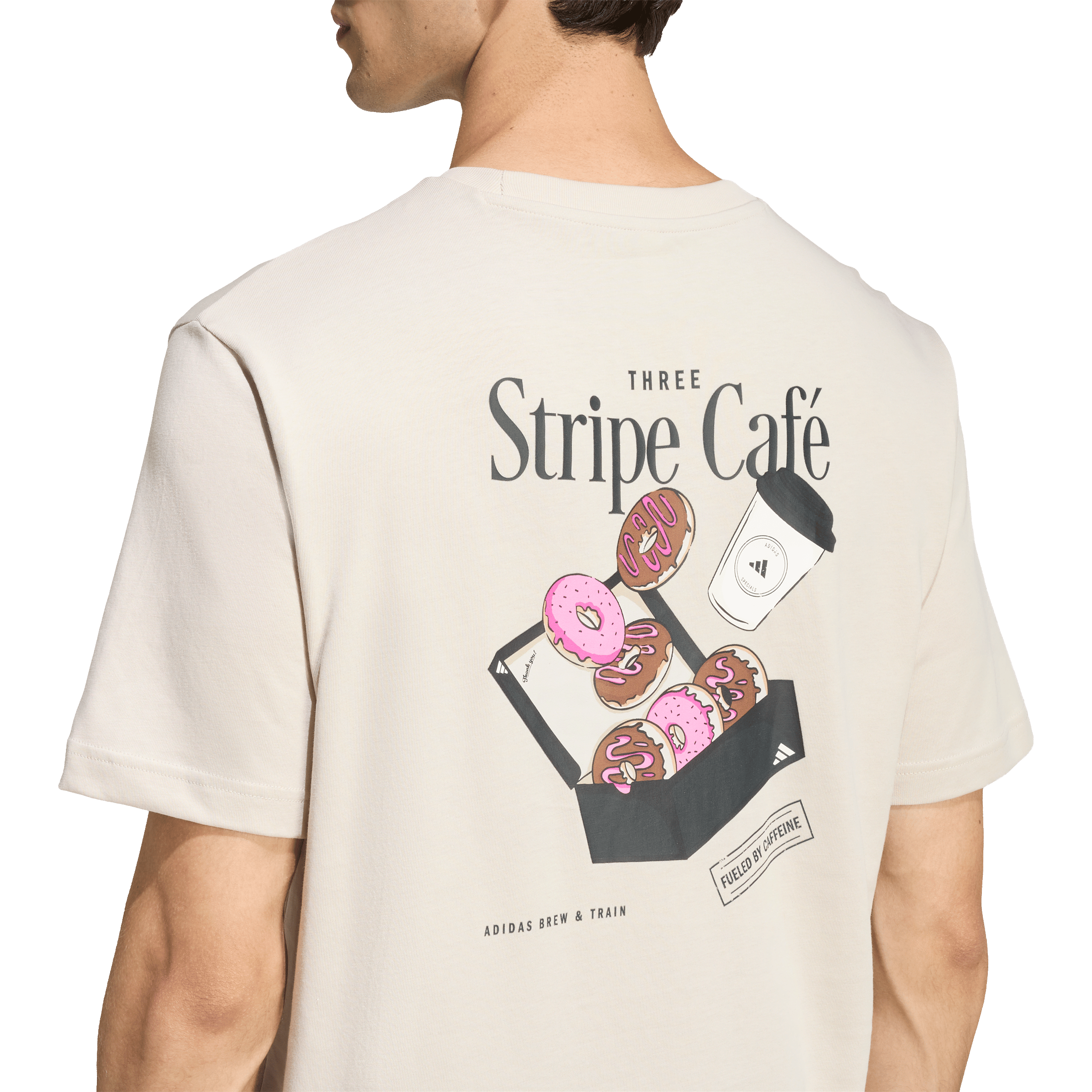Mens adidas Coffee Cafe Donut Box Graphic Tee