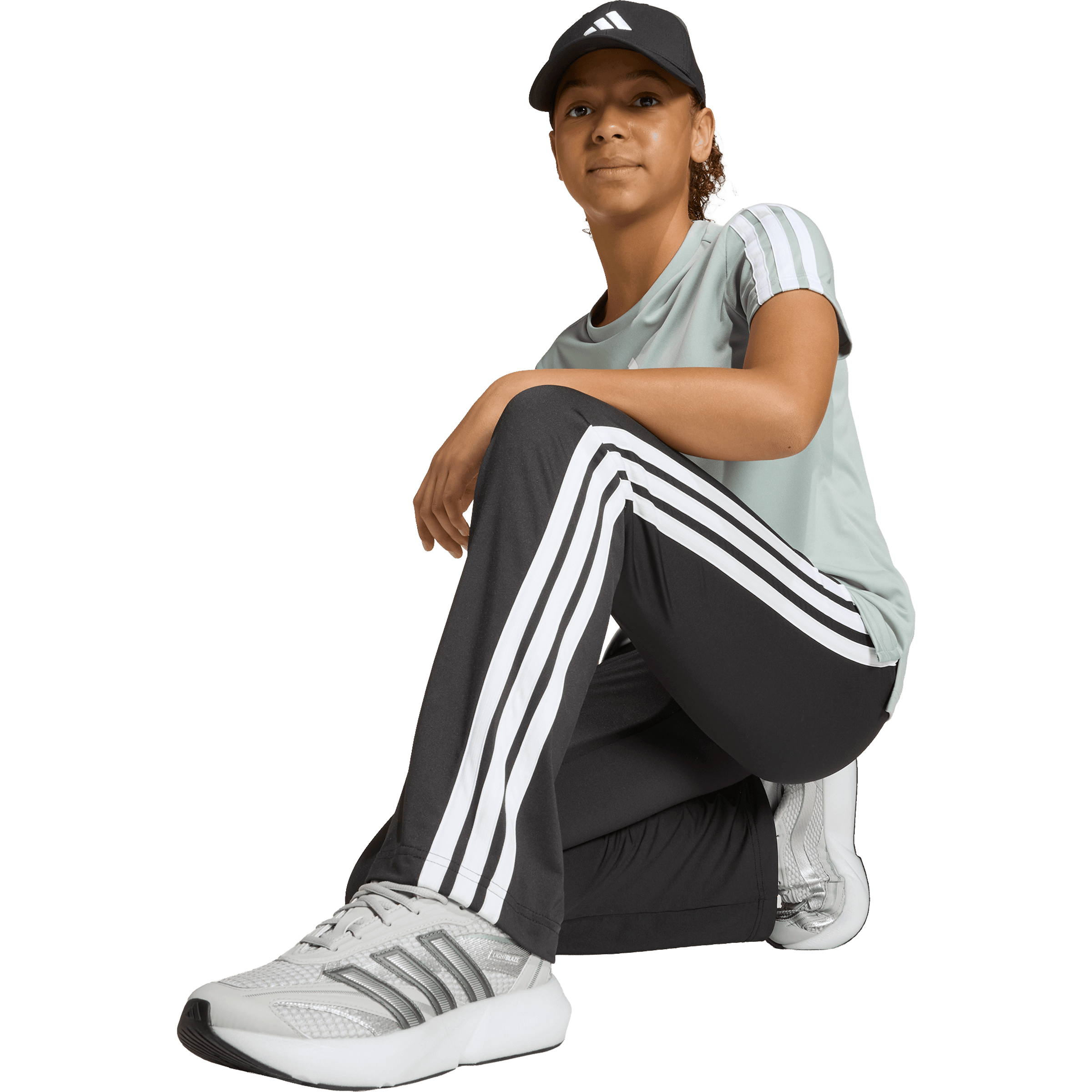 Kids adidas Train Essentials 3-Stripes Flared Leggings