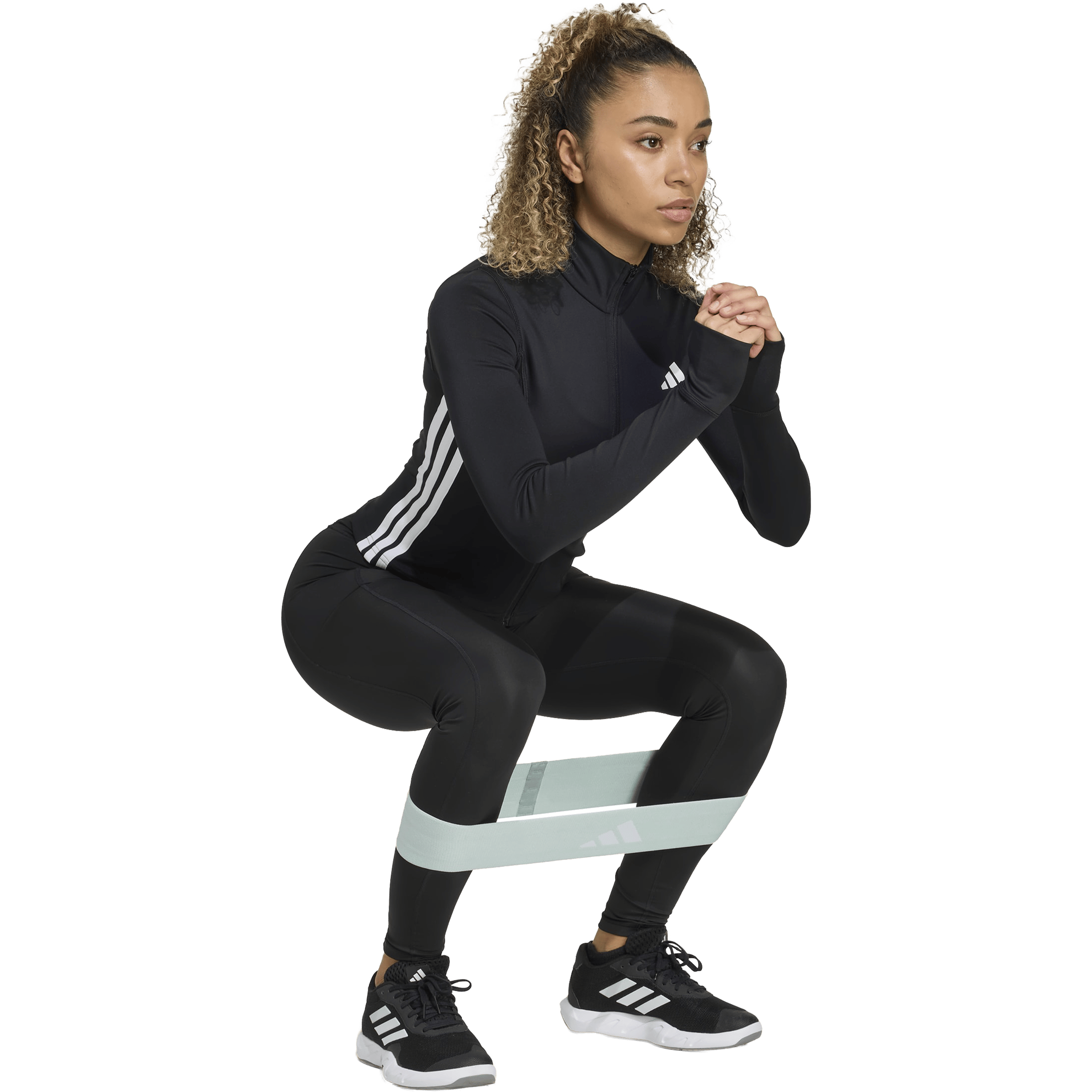 Womens adidas Workout Essentials Zip Through 3-Stripes Jacket