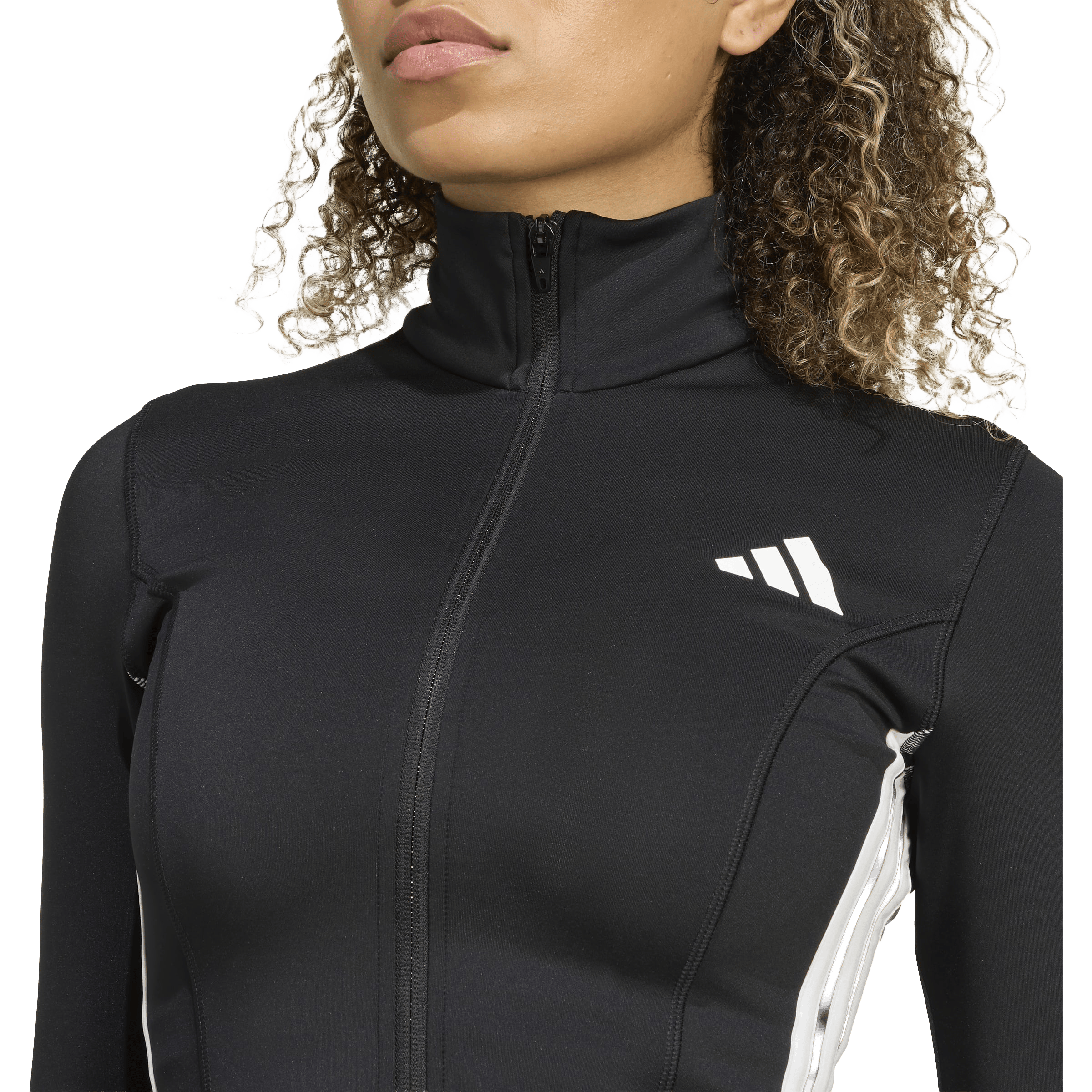 Womens adidas Workout Essentials Zip Through 3-Stripes Jacket