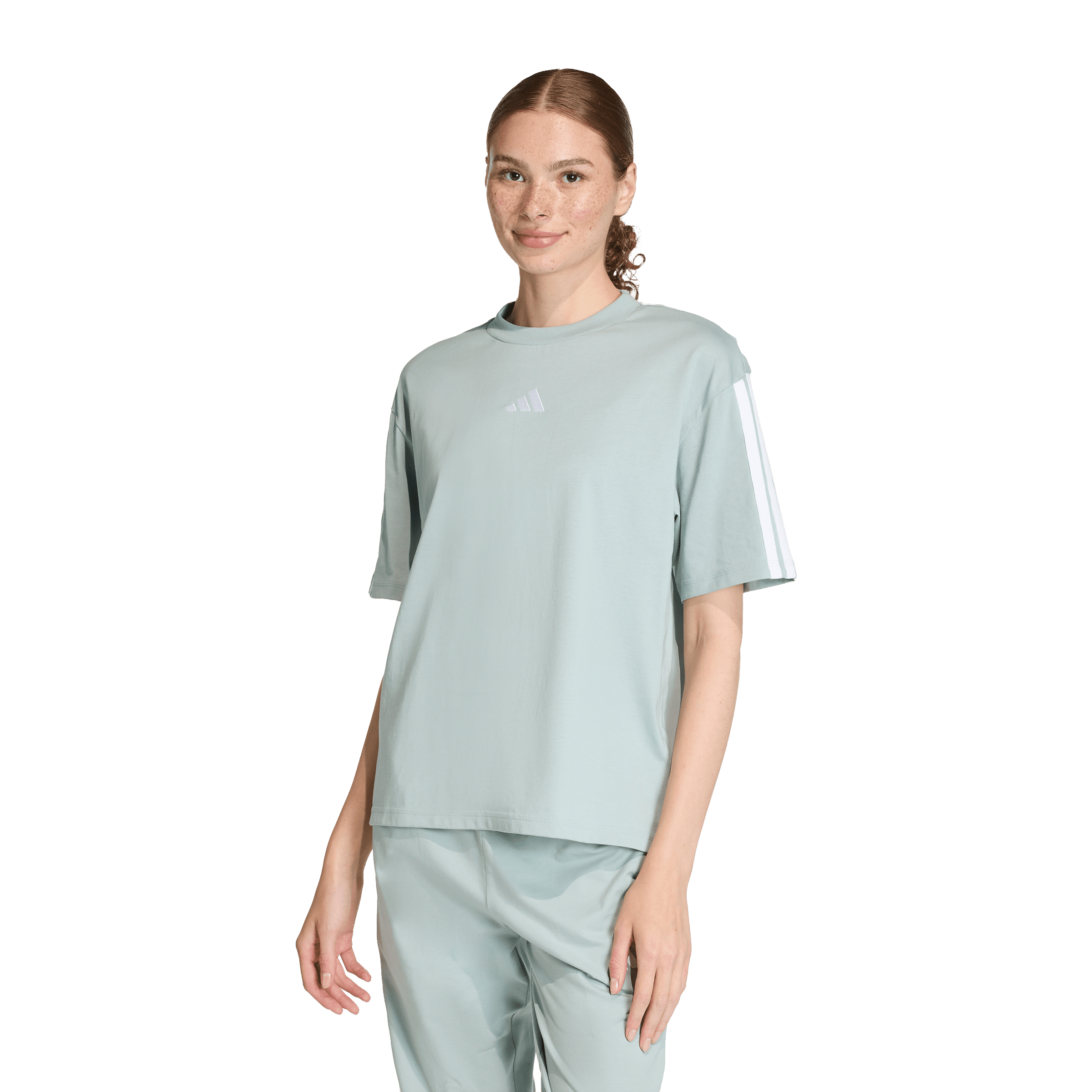 Womens adidas Essentials 3 Stripes Boyfriend Tee