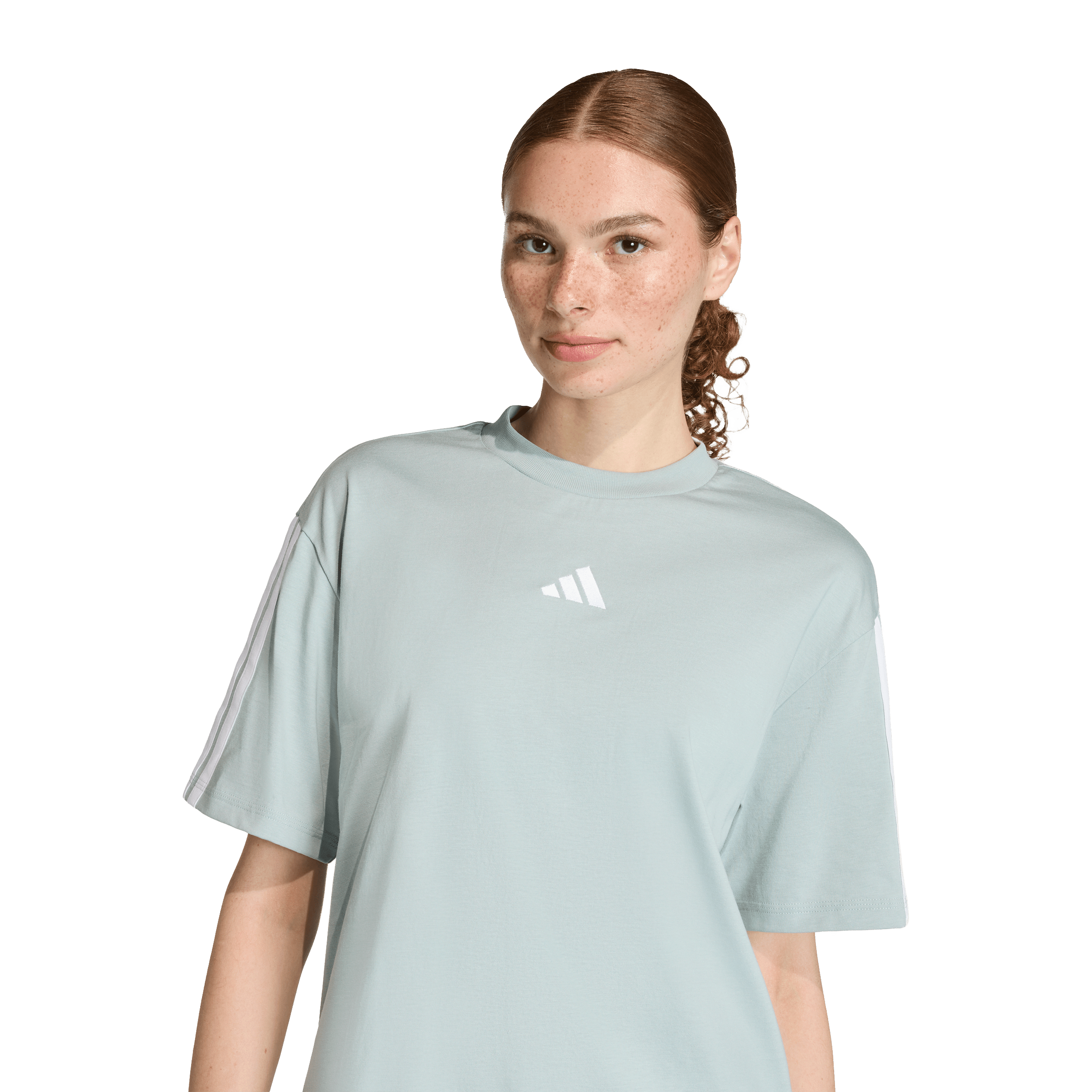 Womens adidas Essentials 3 Stripes Boyfriend Tee
