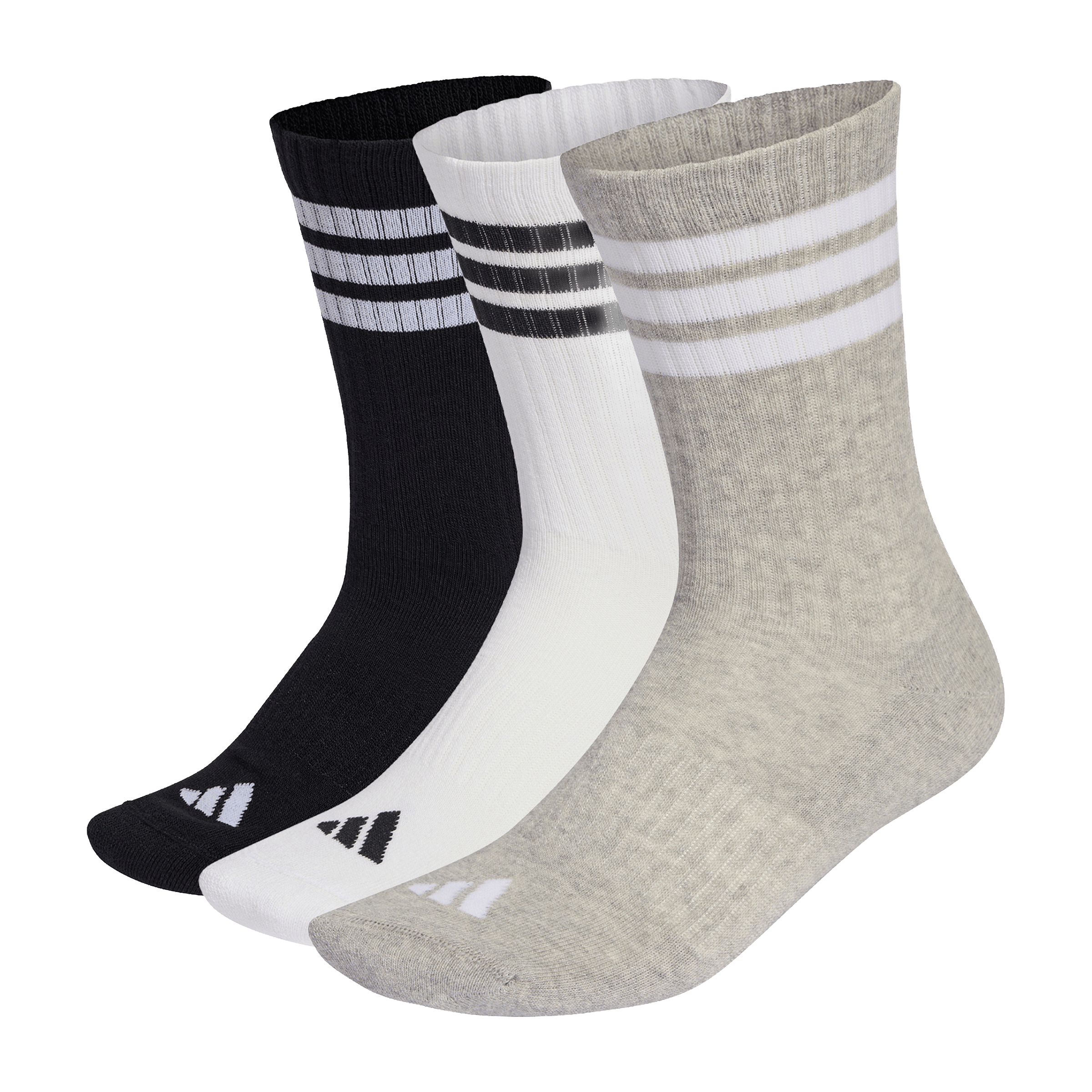 Unisex adidas (3pk) 3-Stripes Cushioned Sportwear Crew Socks