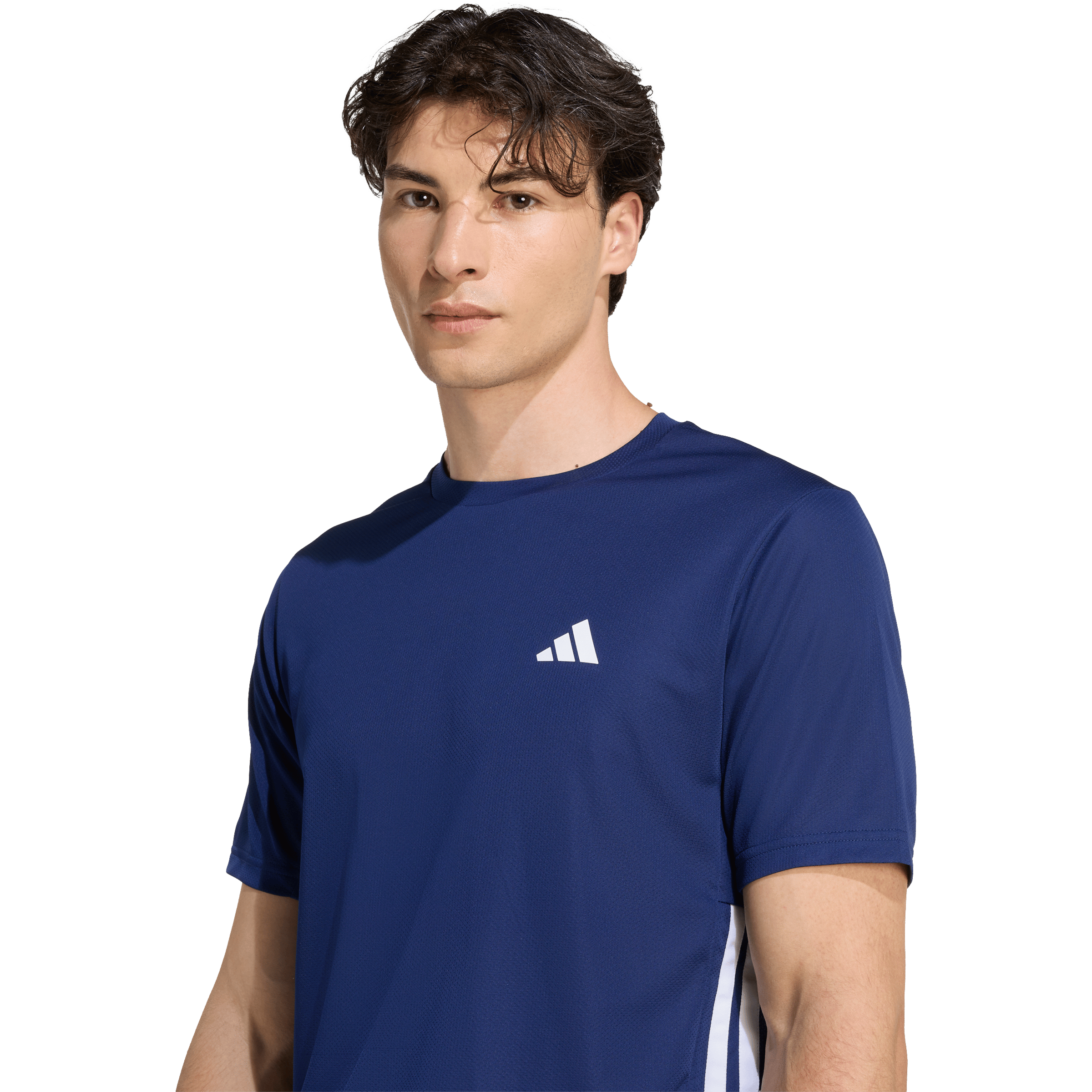 Mens adidas Workout Essentials Base 3-Stripes Tee