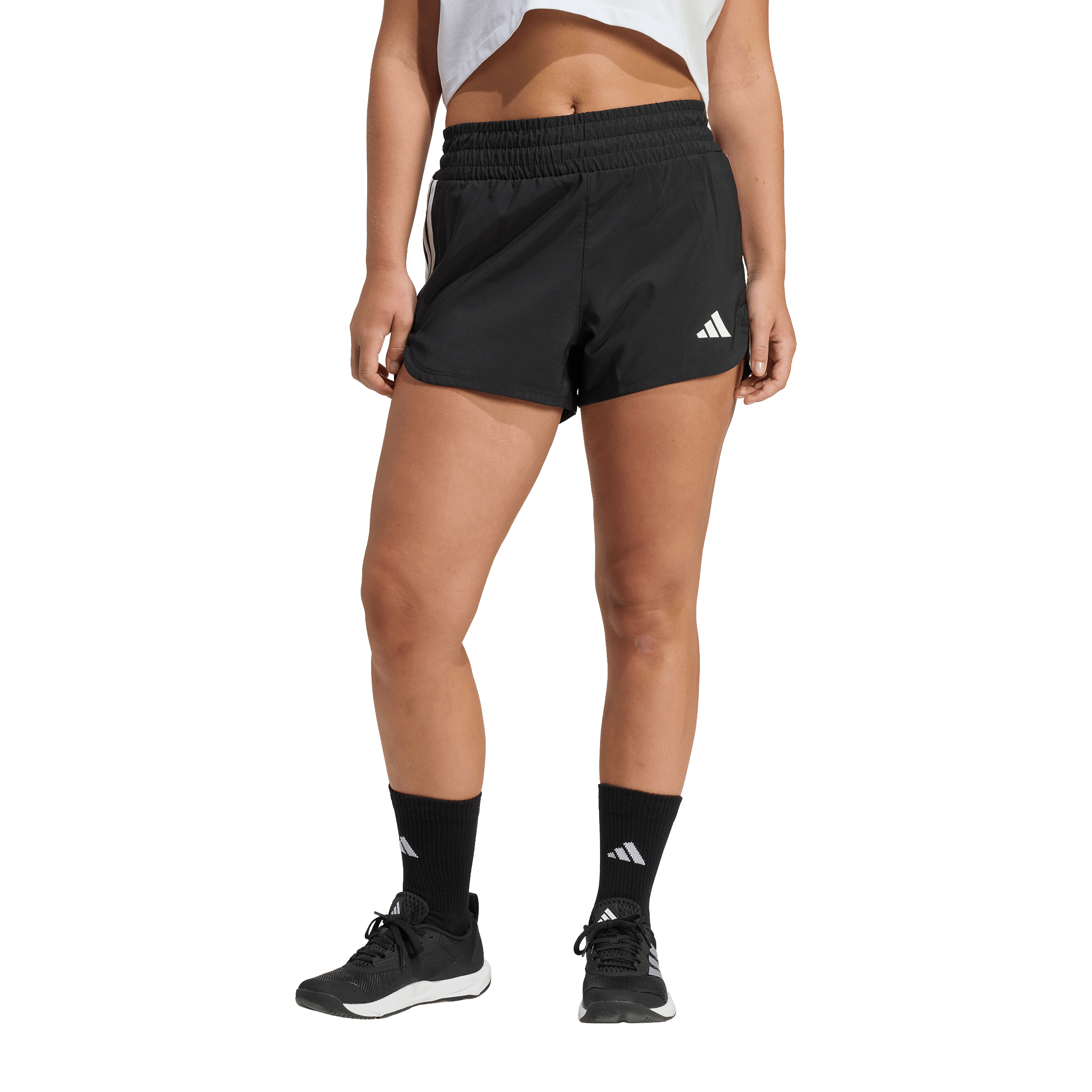Womens adidas Pacer Workout High-Waisted Mesh Shorts