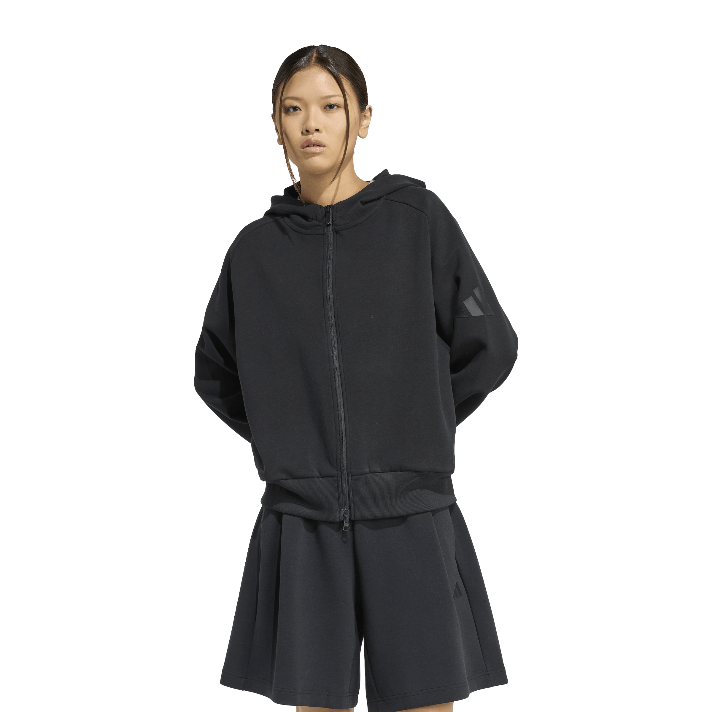 Womens adidas Soft Lux Full-Zip Hoodie