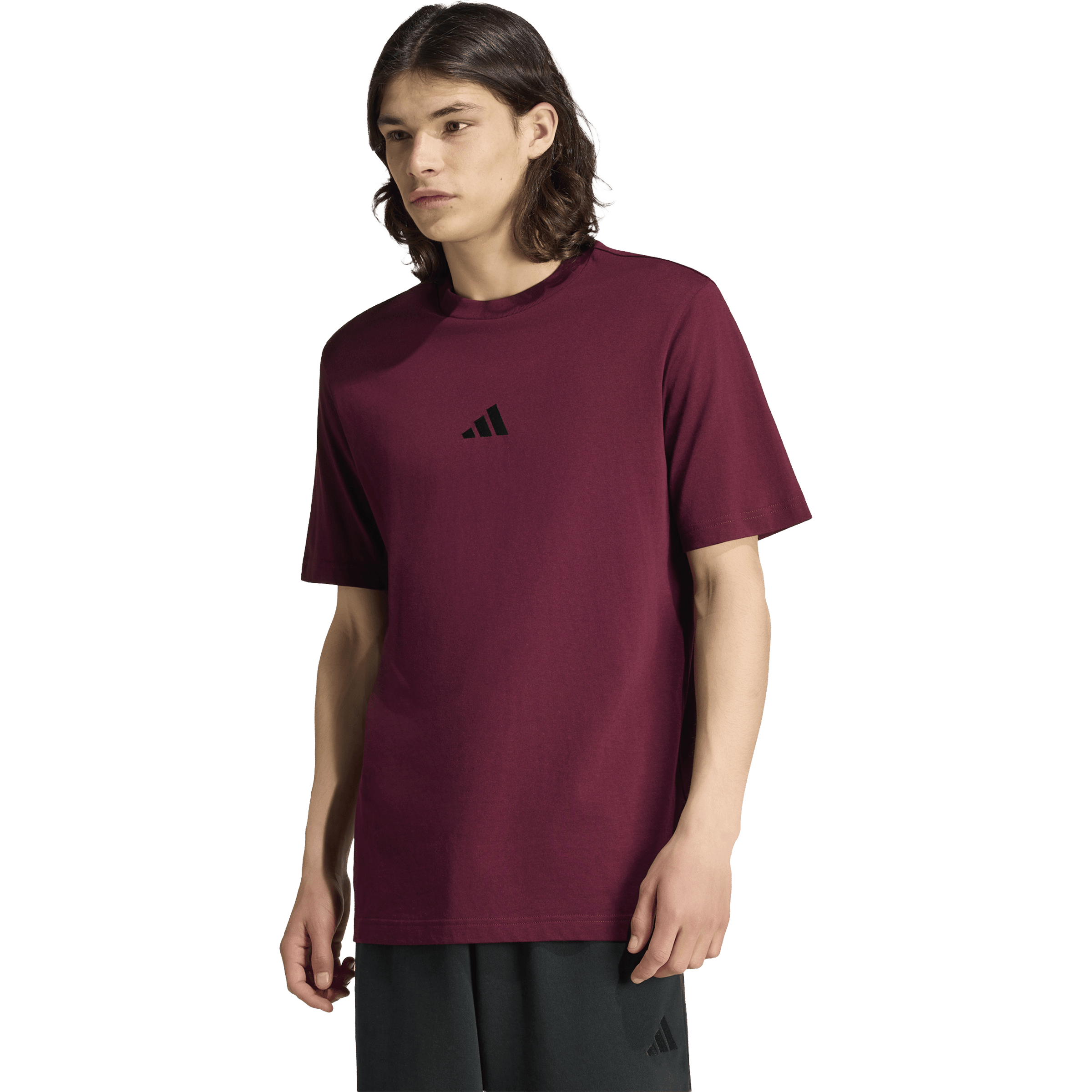 Mens adidas Essentials Small Logo Single Jersey Tee
