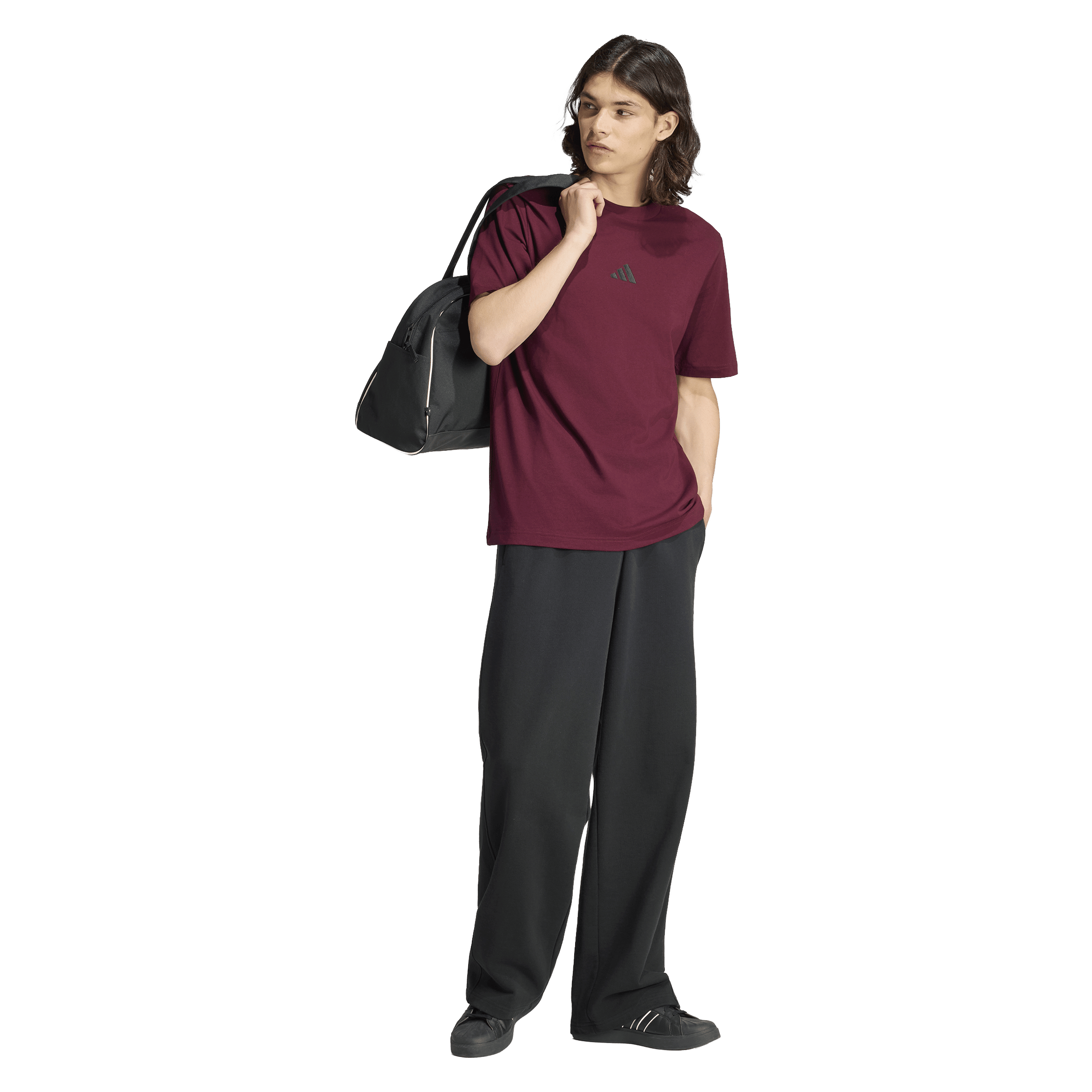 Mens adidas Essentials Small Logo Single Jersey Tee