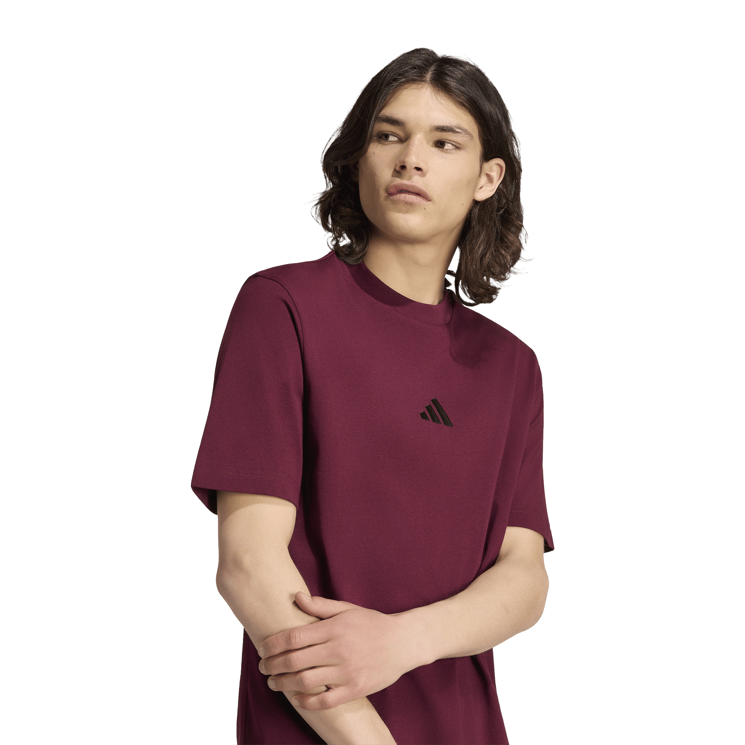 Mens adidas Essentials Small Logo Single Jersey Tee