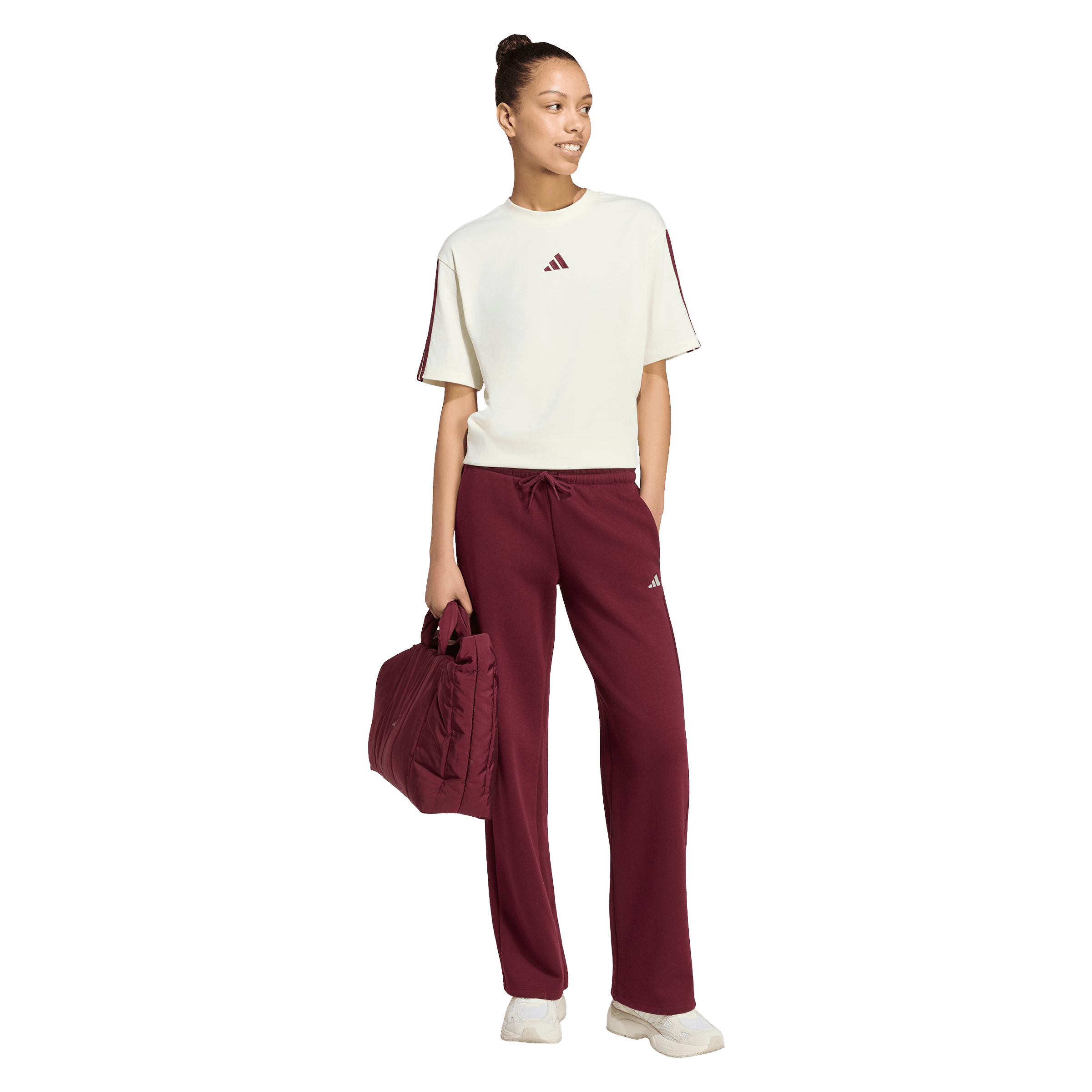 Womens adidas Essentials 3-Stripes Boyfriend Tee
