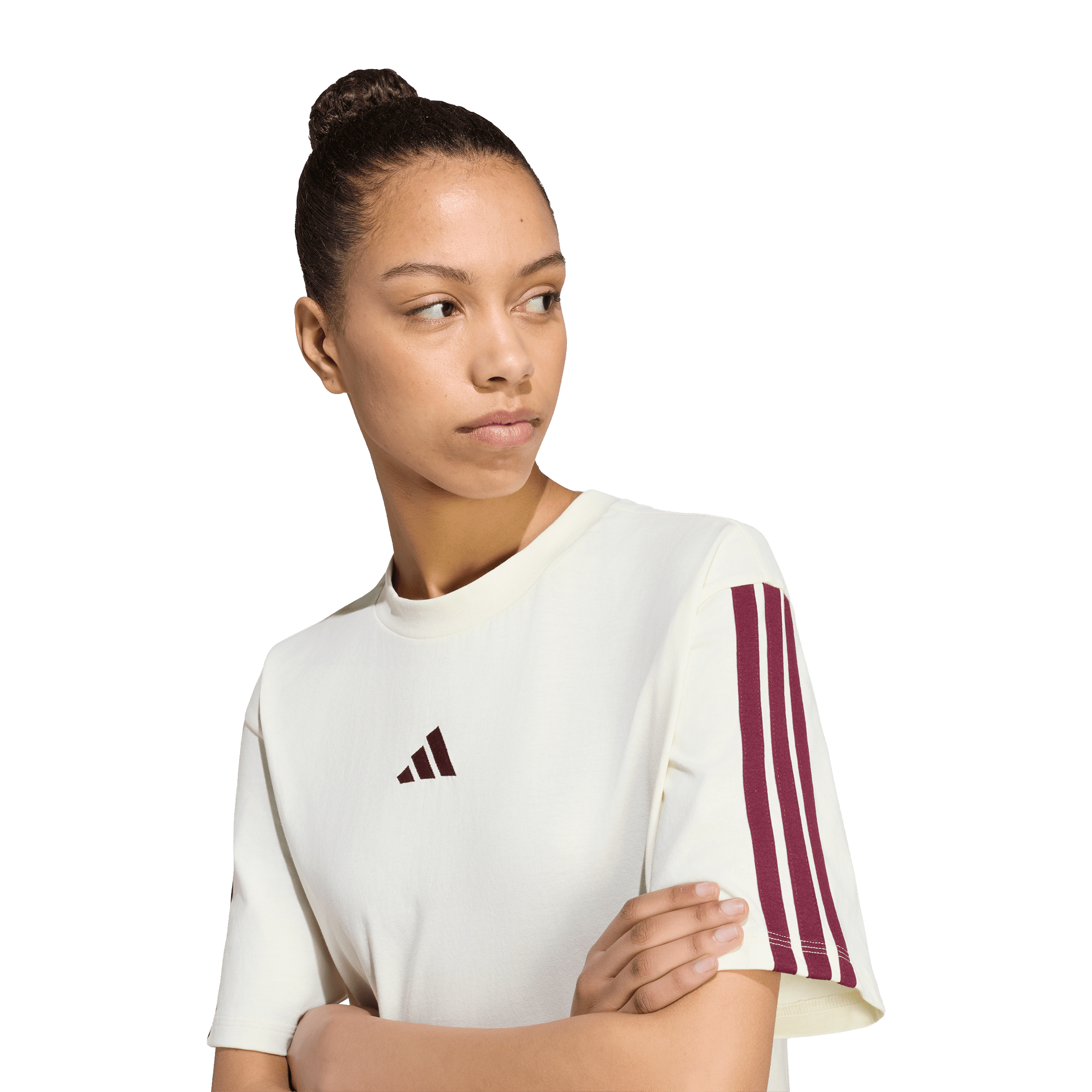 Womens adidas Essentials 3-Stripes Boyfriend Tee