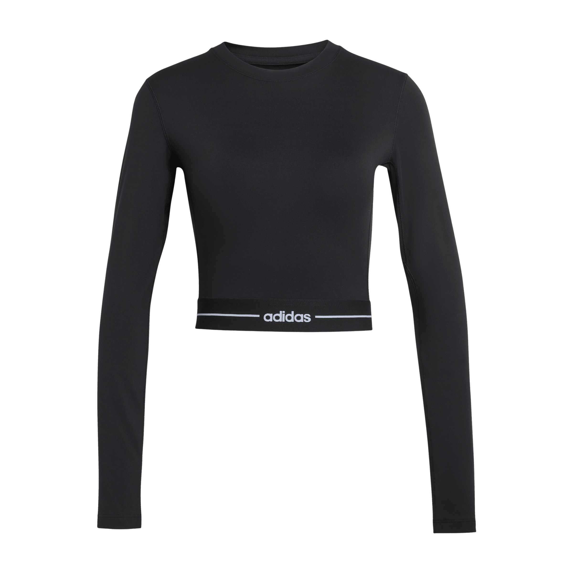 Womens adidas Hyperglam Cropped Long Sleeve Tee