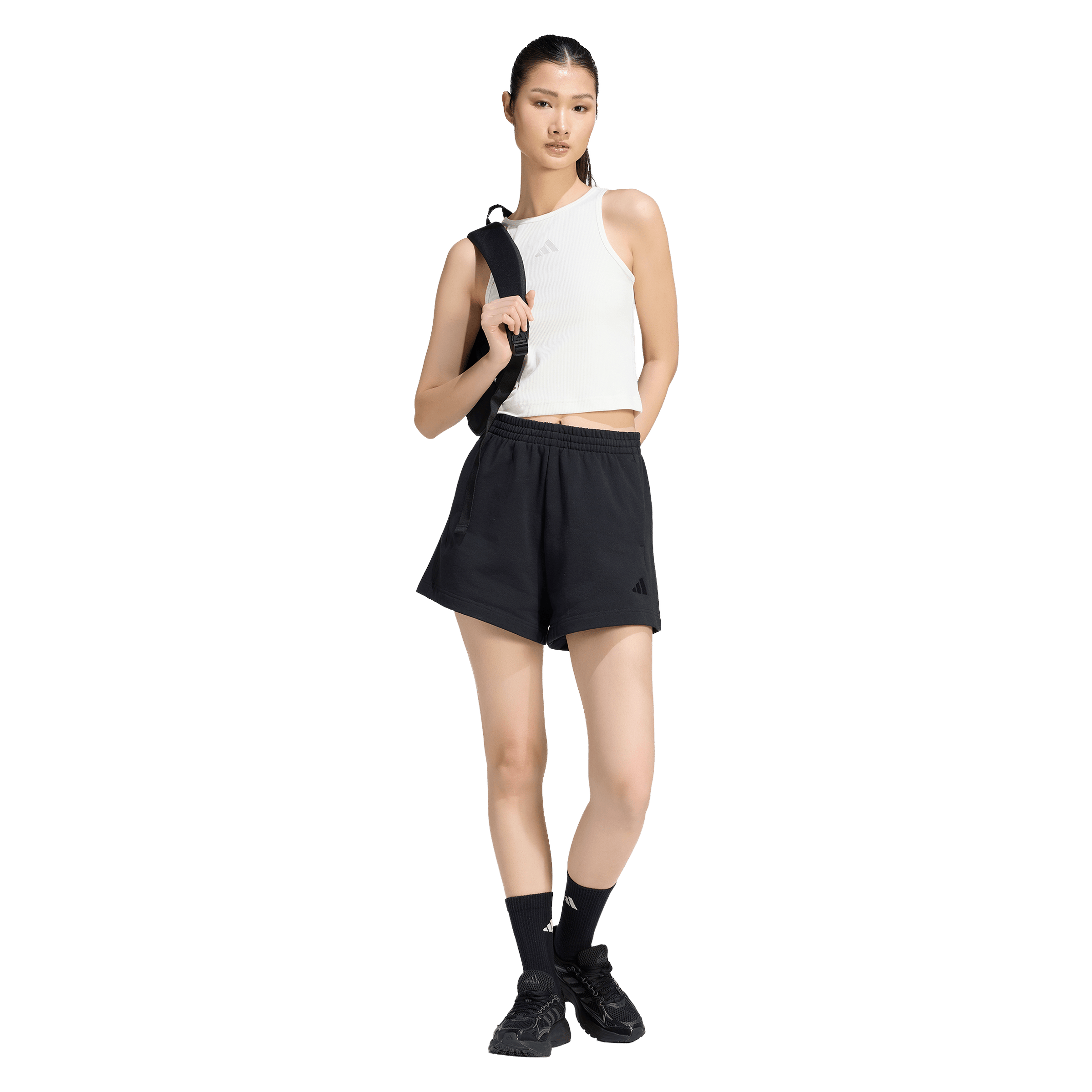 Womens adidas KIT Small Logo Rib Tank Top
