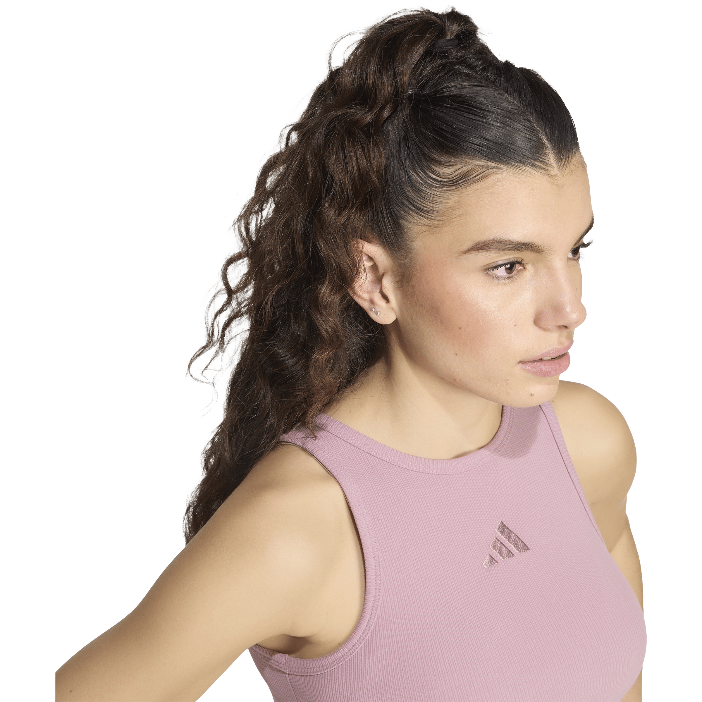 Womens adidas KIT Small Logo Rib Tank Top