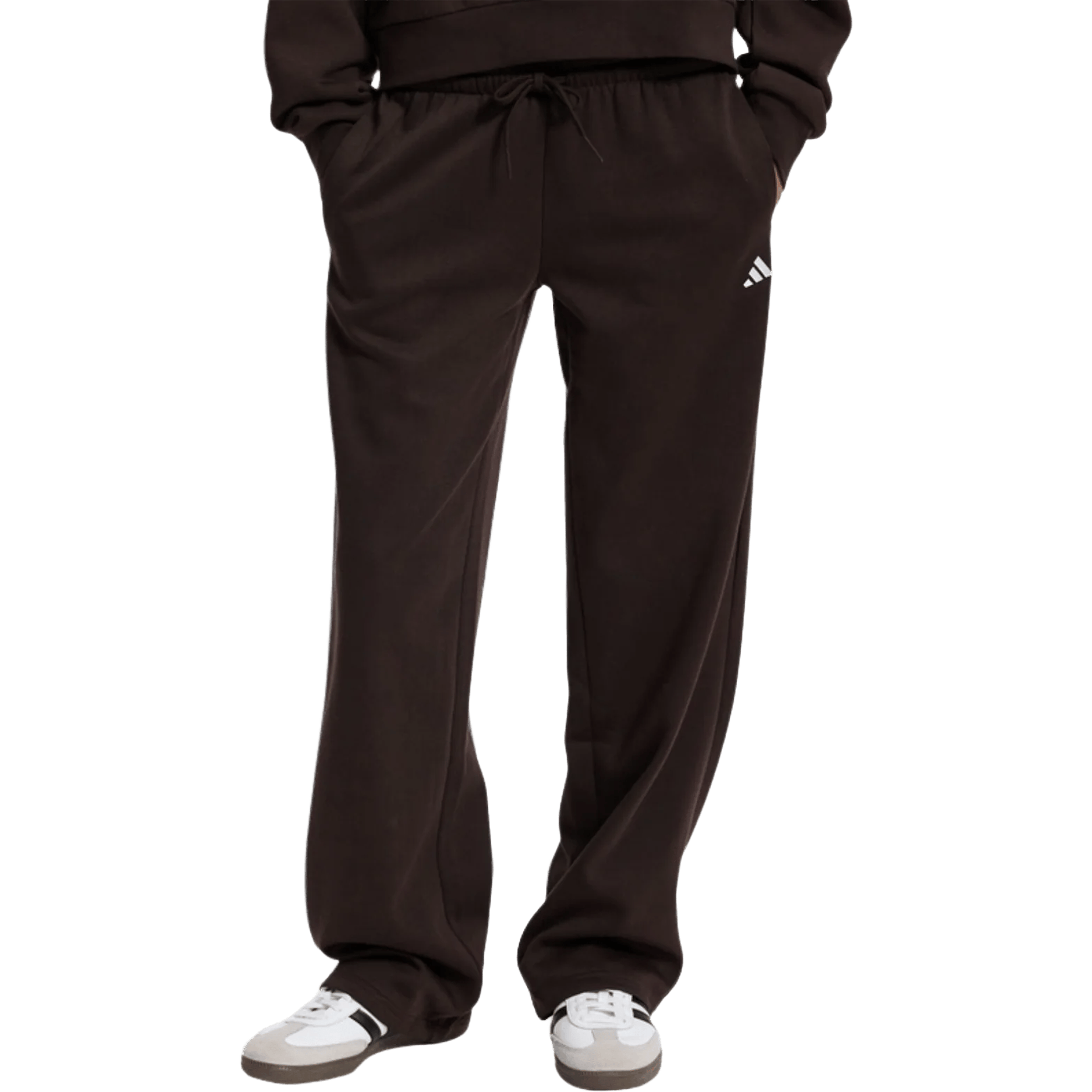 Womens adidas Essentials Small Logo Feel Cozy Open-Hem Pants