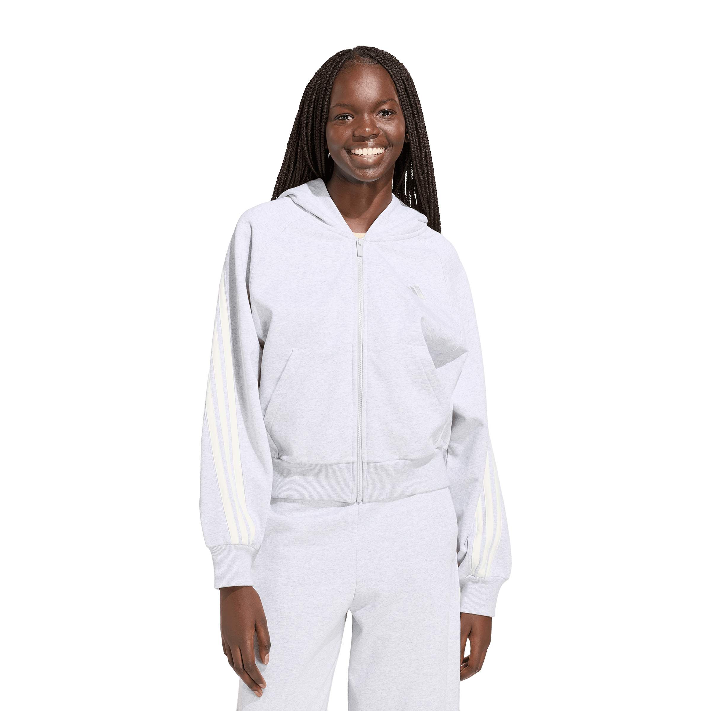 Womens adidas KIT 3-Stripes Full-Zip Hoodie