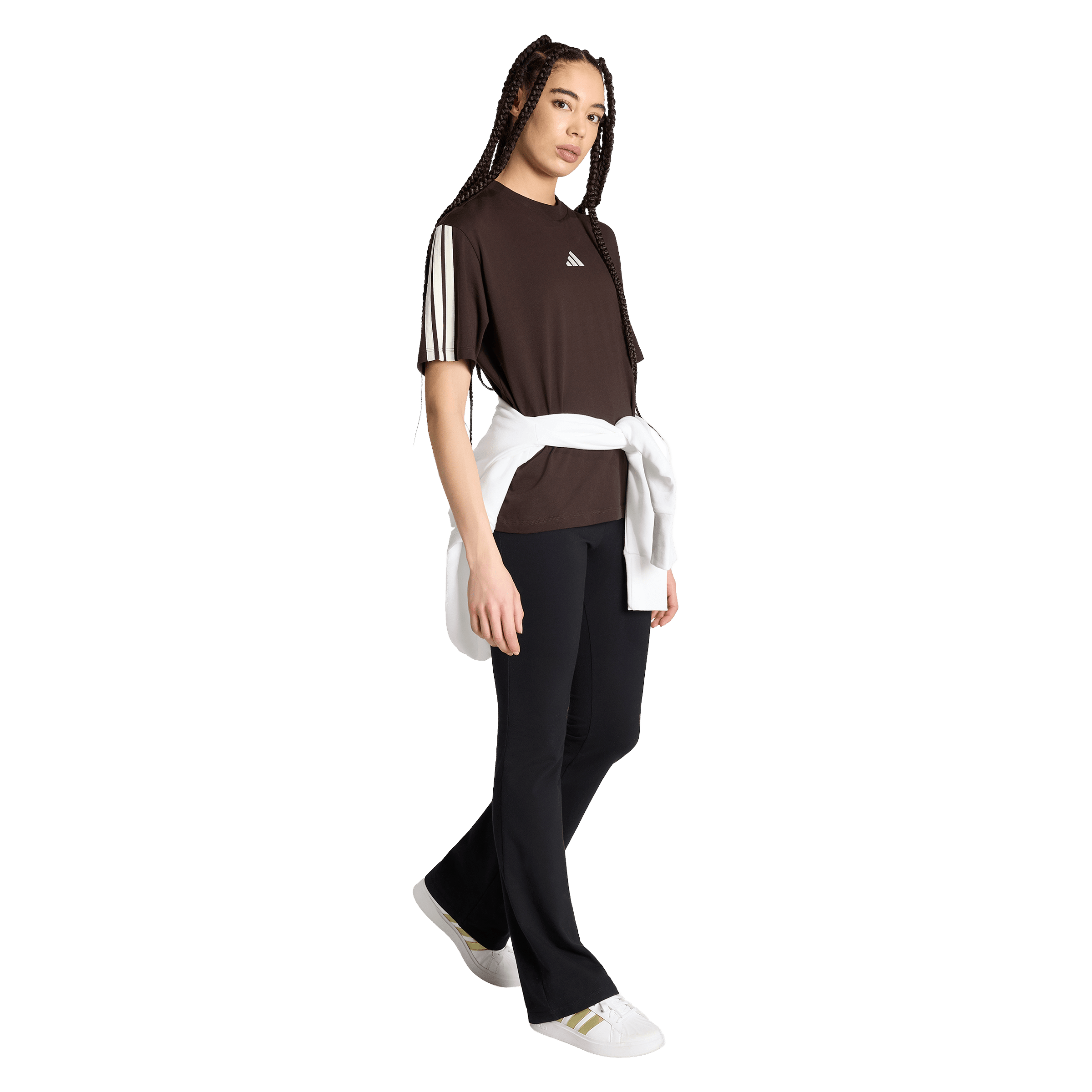 Womens adidas Essentials 3-Stripes Boyfriend Tee