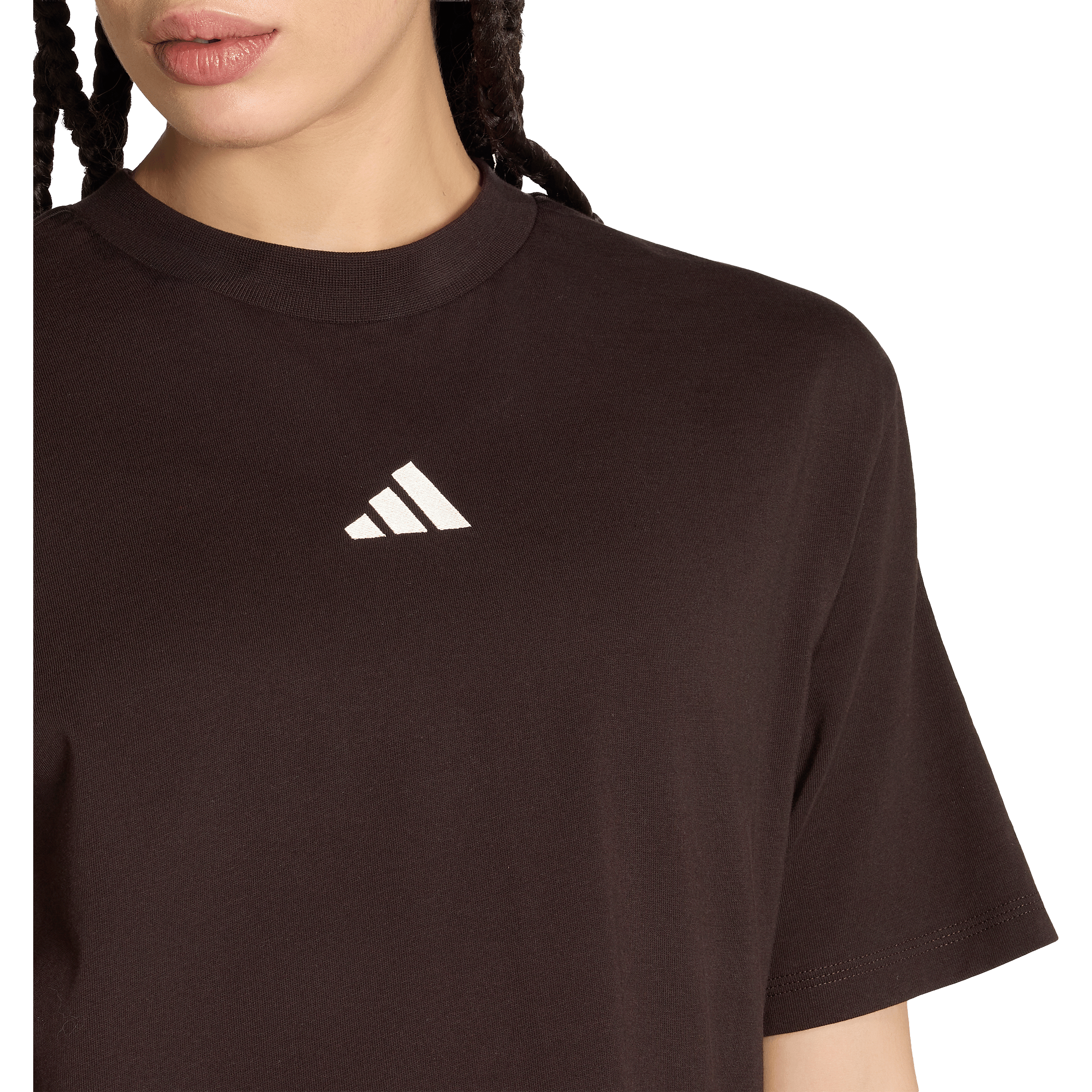 Womens adidas Essentials 3-Stripes Boyfriend Tee