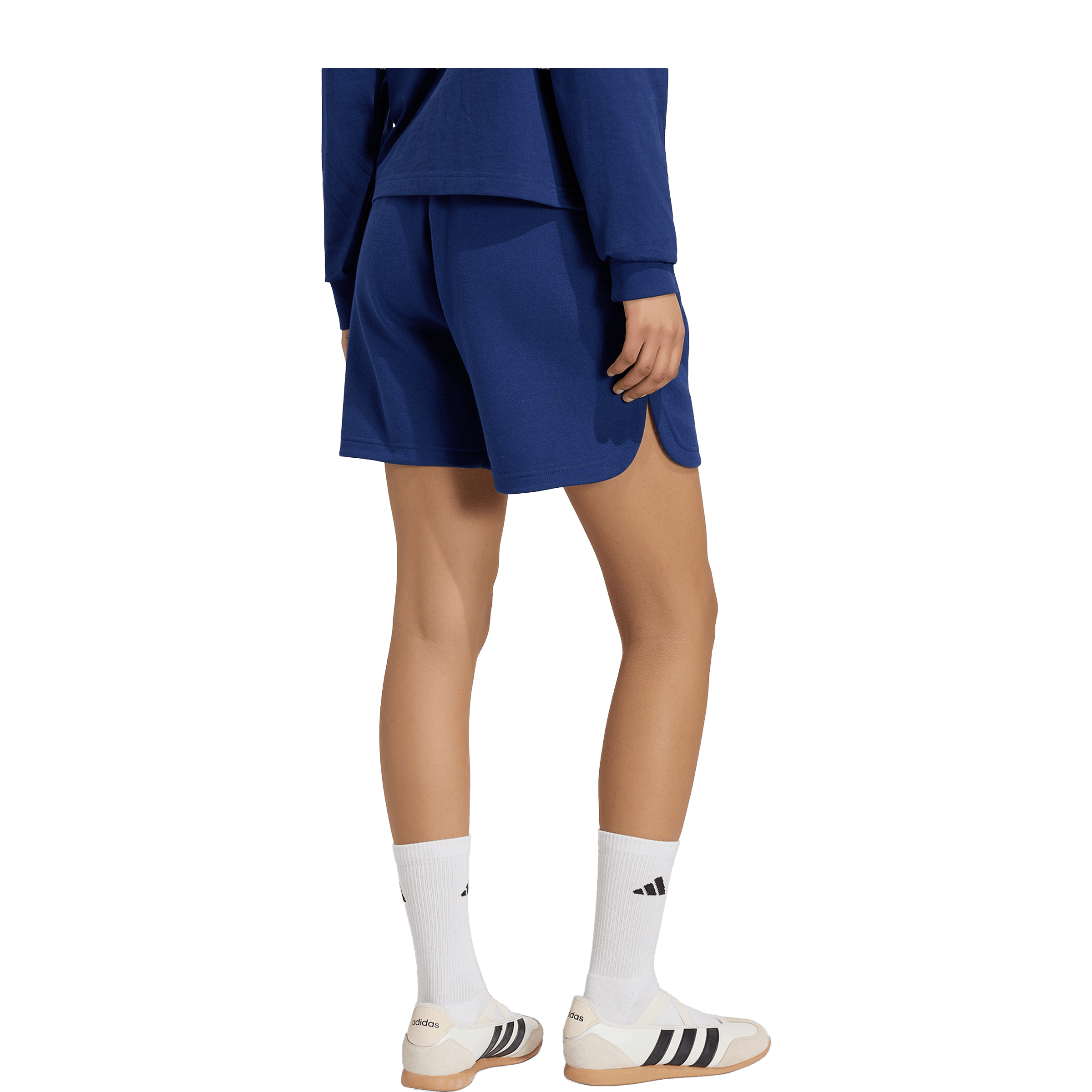 Womens adidas 3-Stripes Studio Fleece Loose Shorts