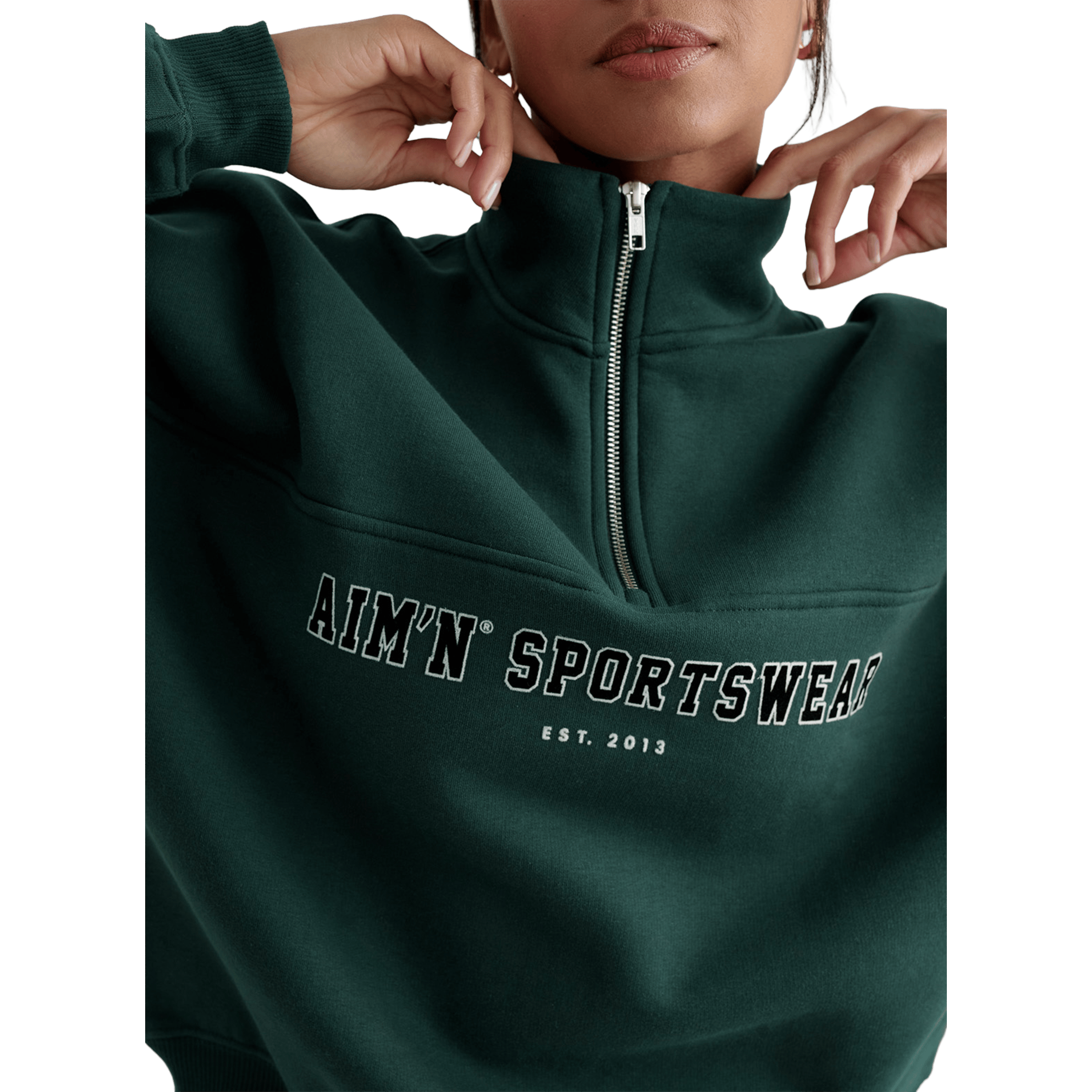 Womens AIM'N Varsity Sweat Half Zip