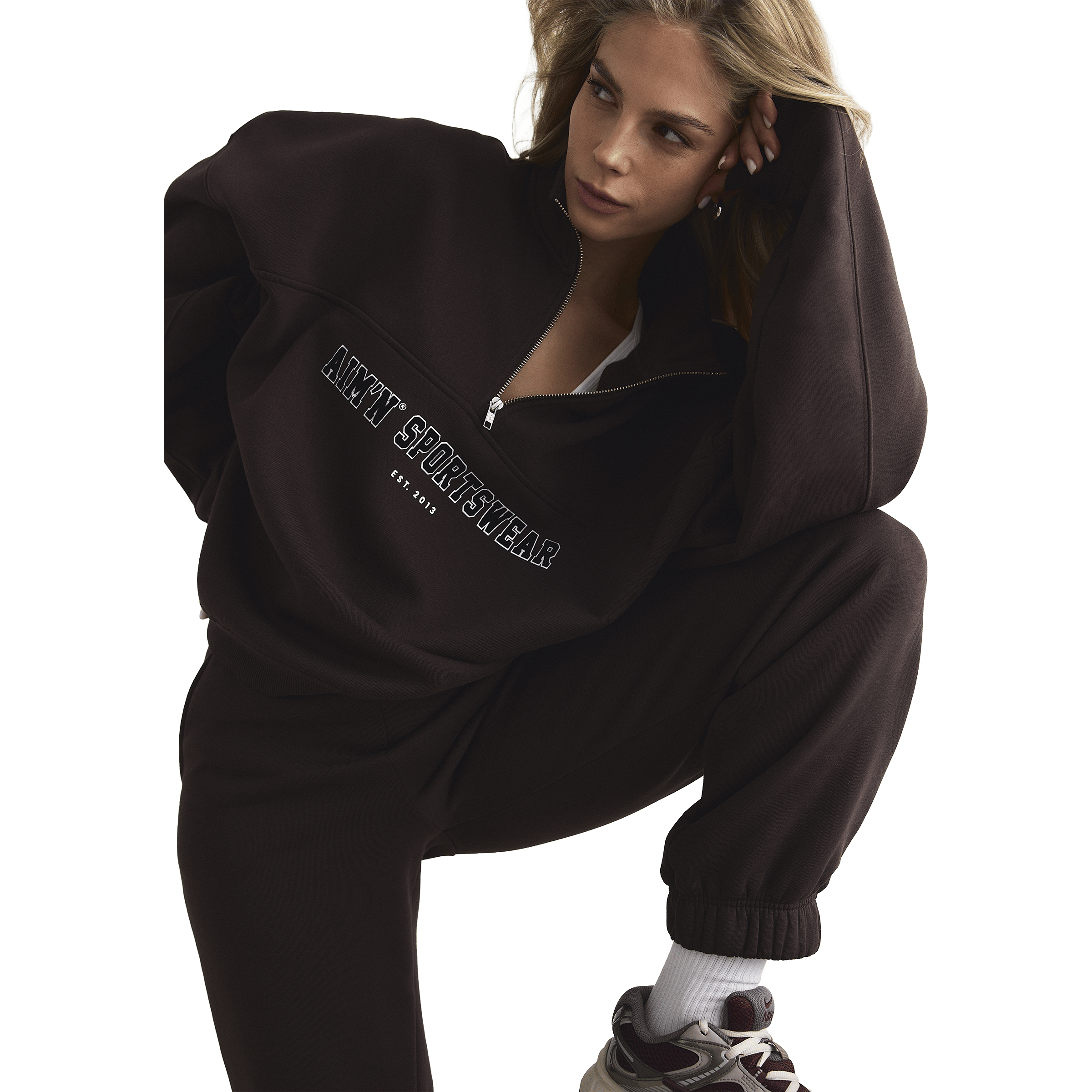 Womens AIM'N Varsity Sweat Half Zip