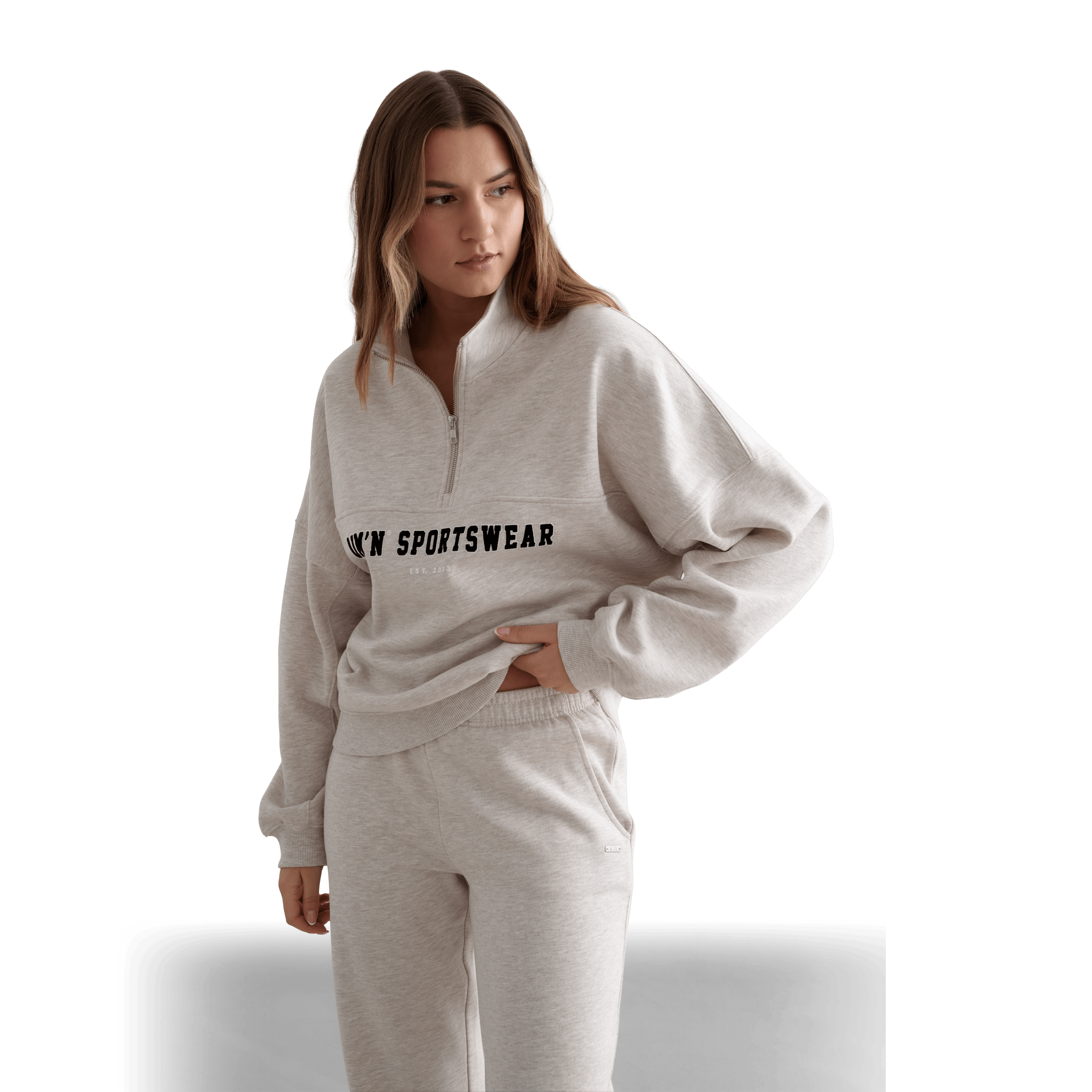 Womens AIM'N Varsity Sweat Half Zip