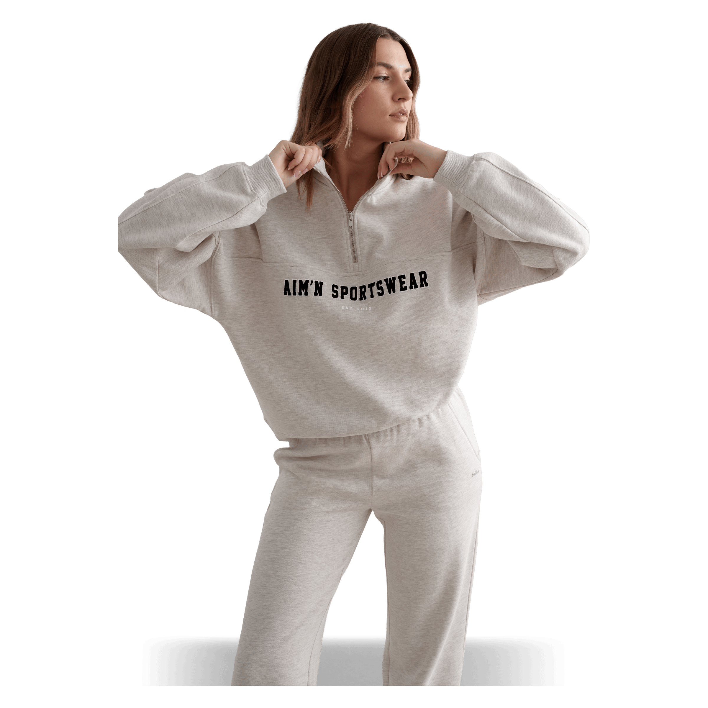 Womens AIM'N Varsity Sweat Half Zip