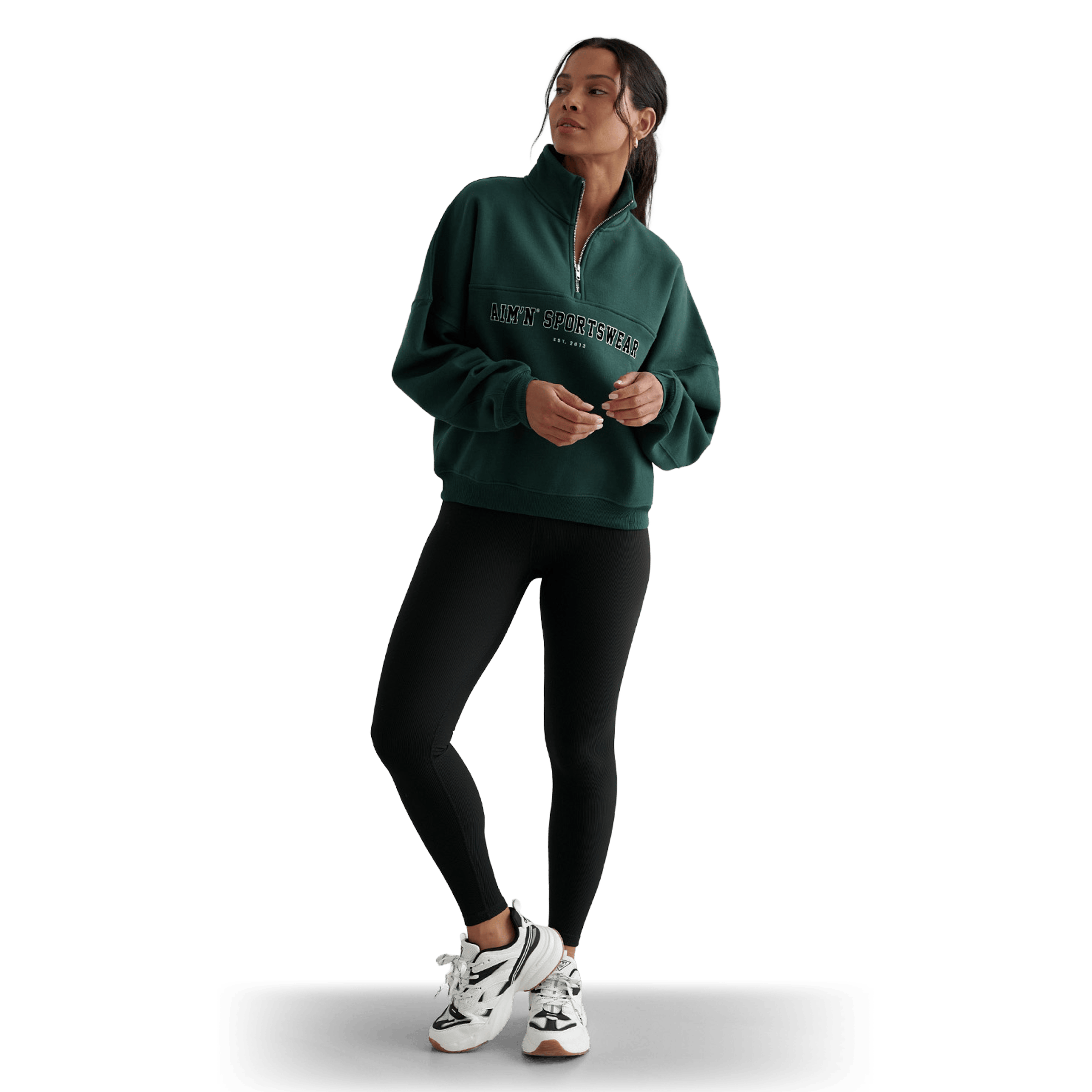 Womens AIM'N Varsity Sweat Half Zip