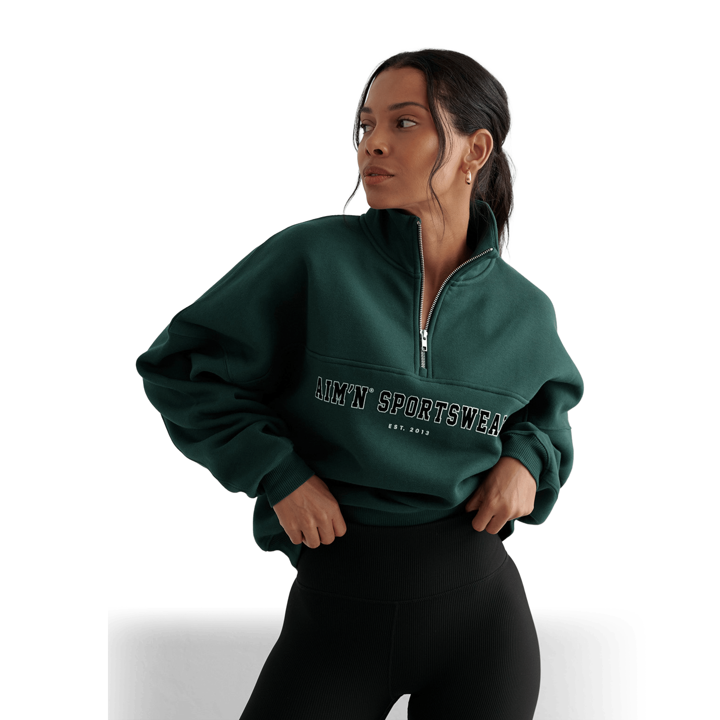 Womens AIM'N Varsity Sweat Half Zip