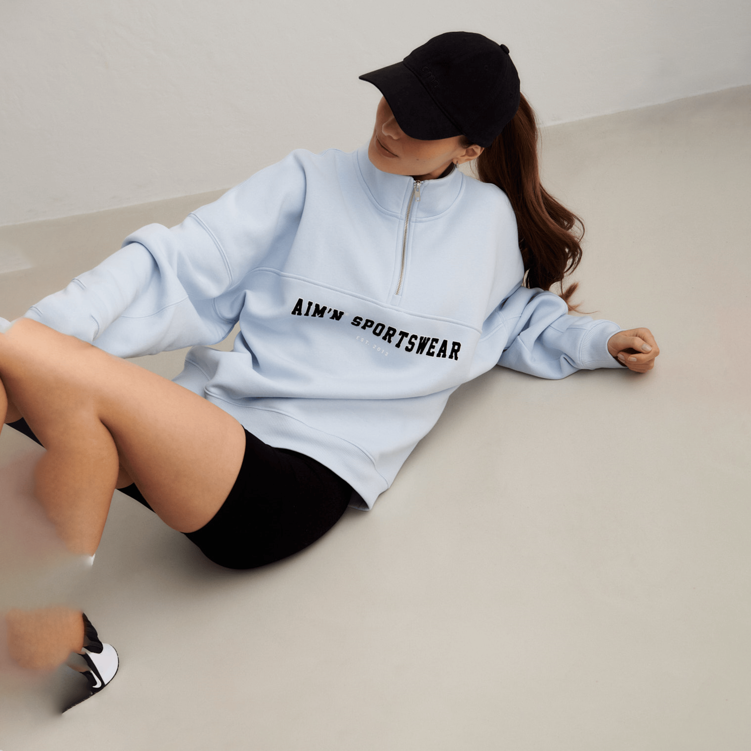 Womens AIM'N Varsity Sweat Half Zip