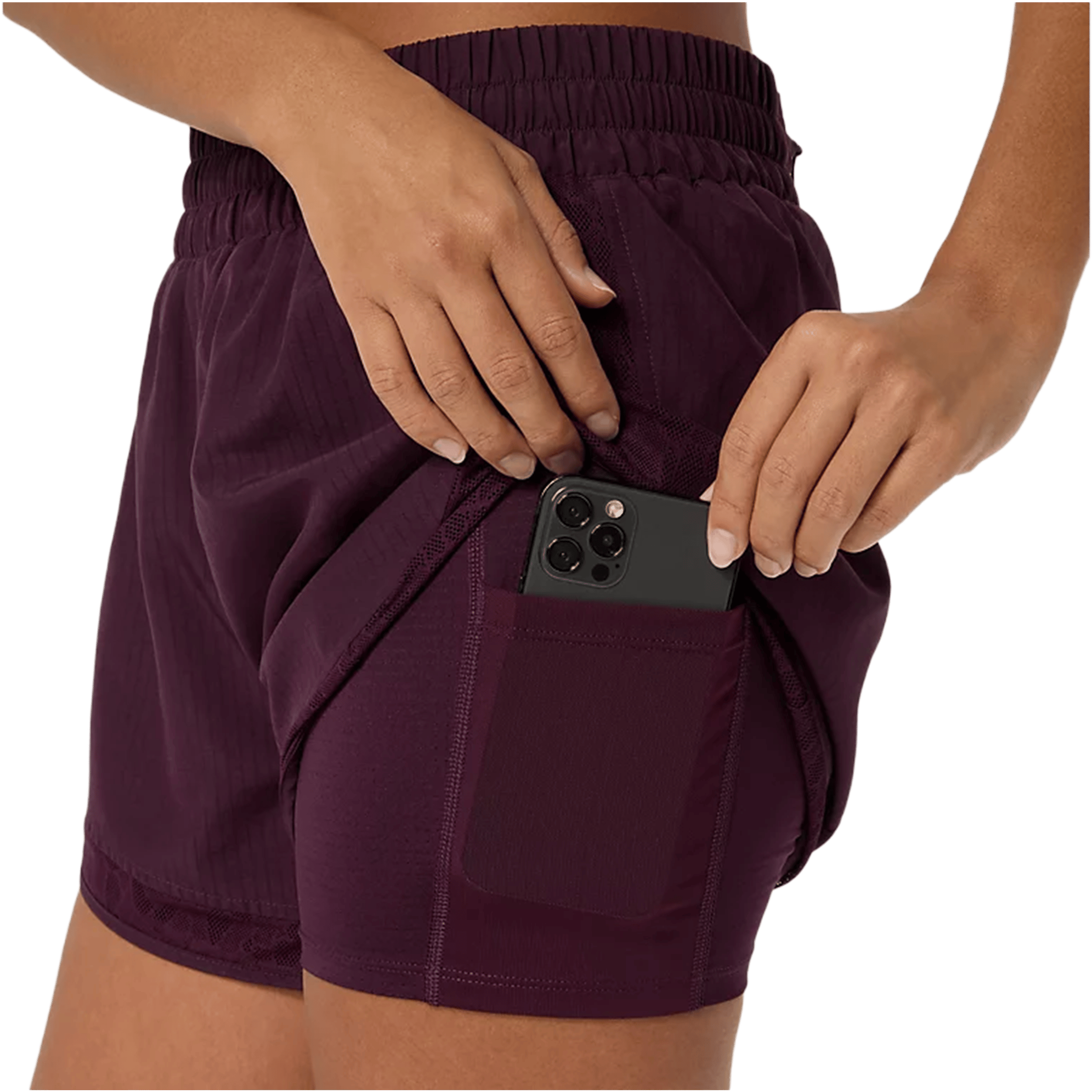 Womens Asics Nagino Run 2in1 (4") Shorts